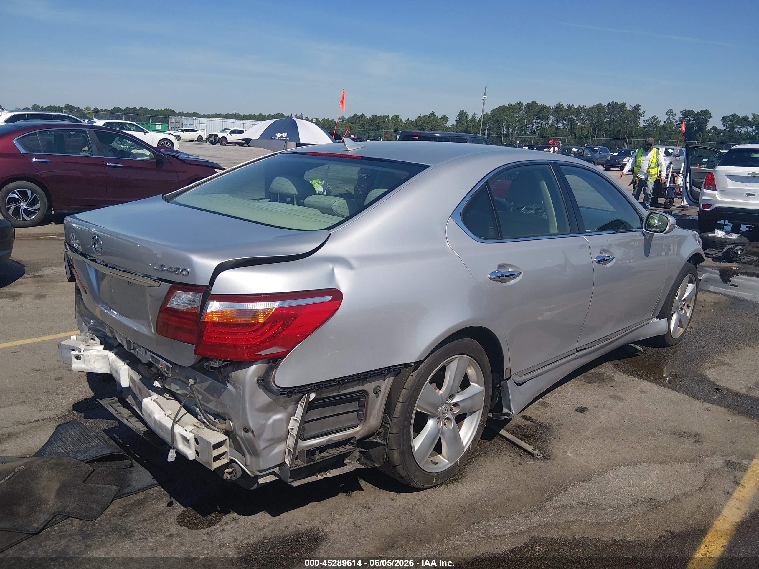 2012 Lexus Ls 460 Silver vin: JTHBL5EF5C5112924