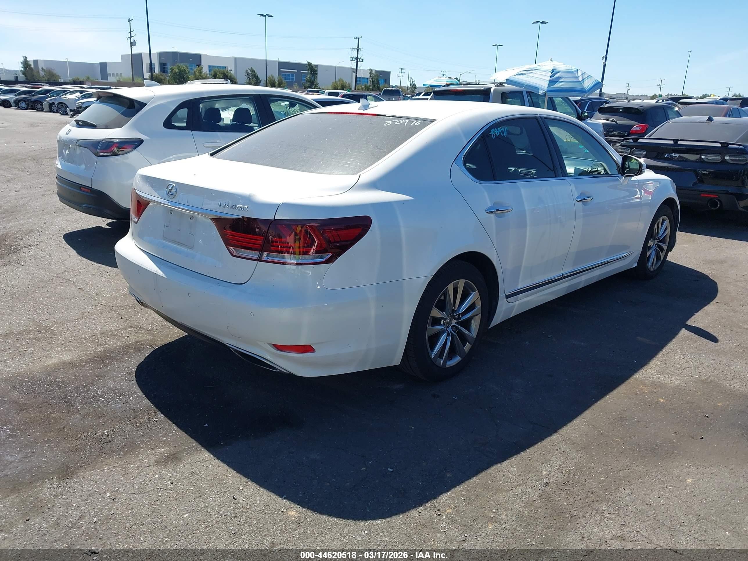 2013 Lexus Ls 460 White vin: JTHBL5EF5D5123505