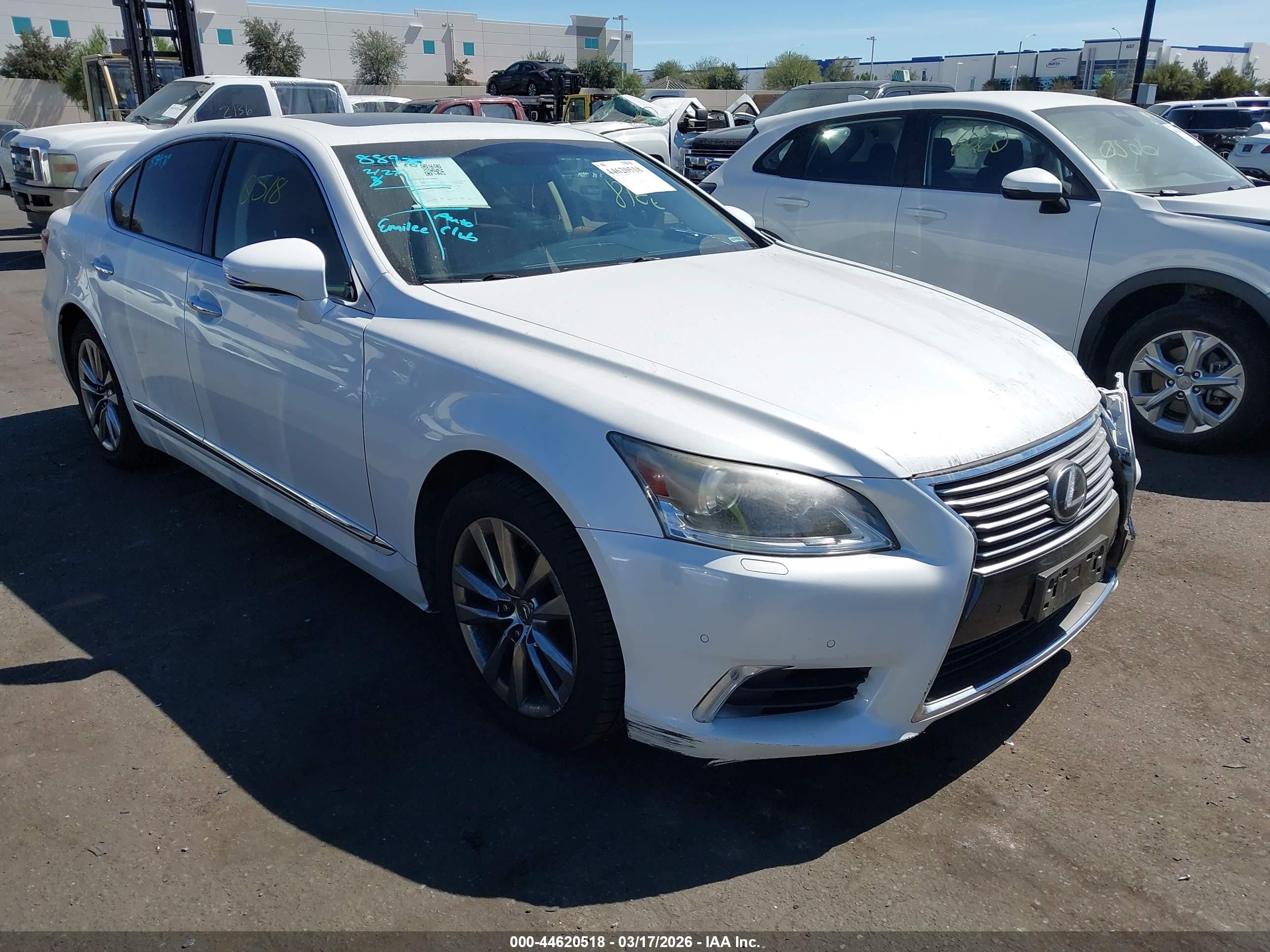 2013 Lexus Ls 460 White vin: JTHBL5EF5D5123505