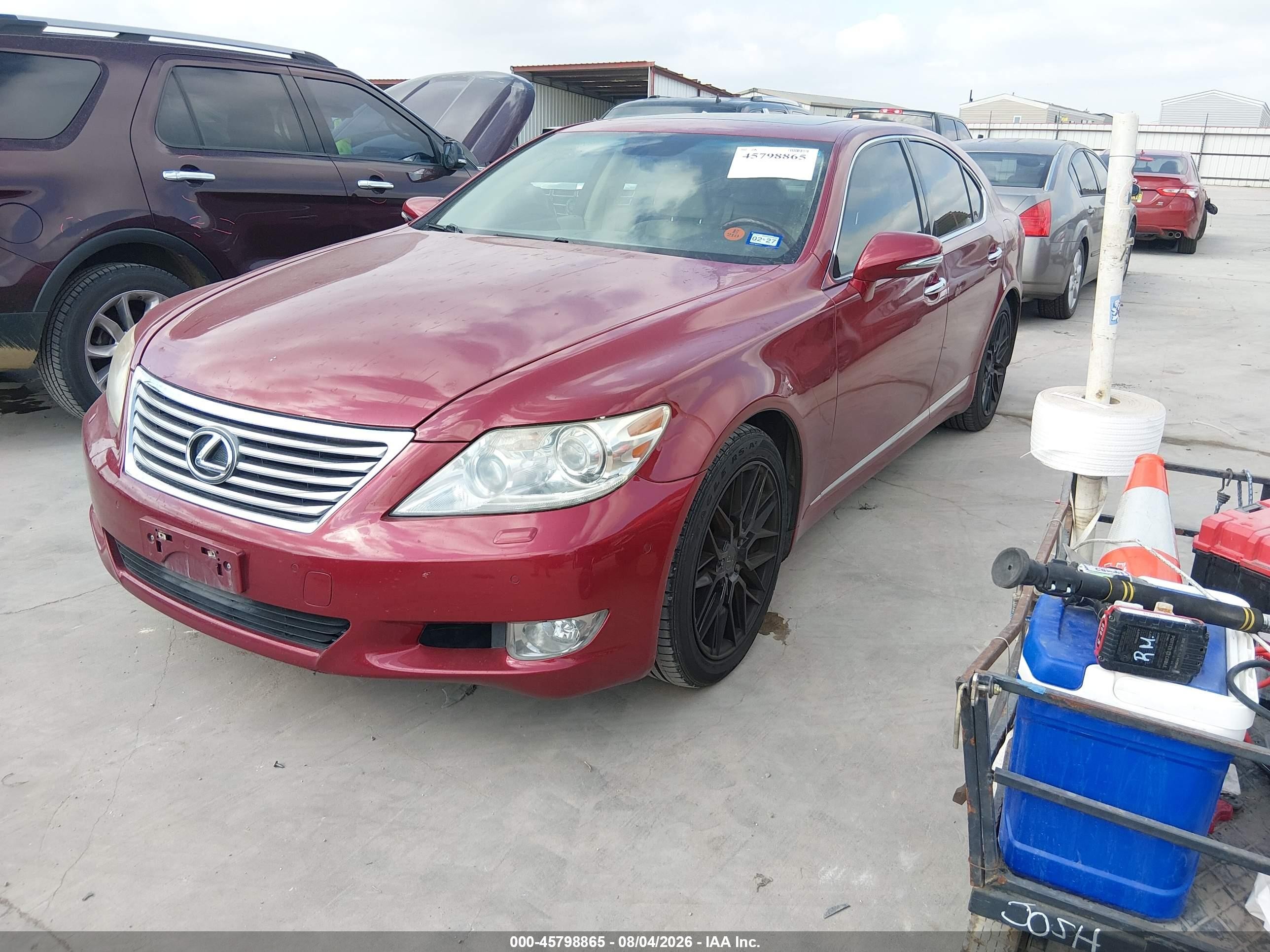 2010 Lexus Ls 460   Maroon vin: JTHBL5EF7A5097324