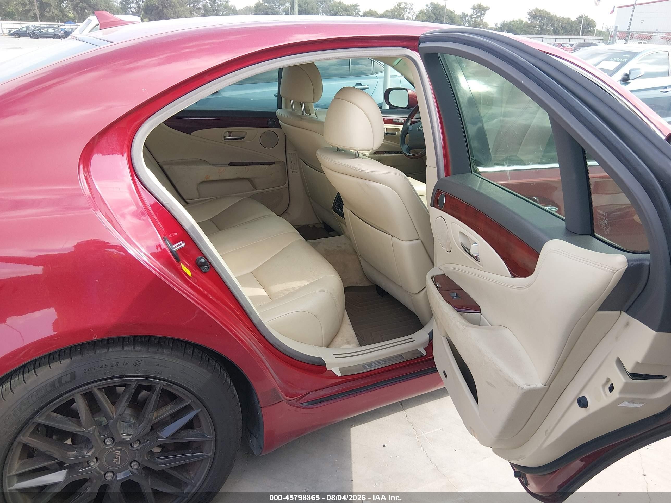 2010 Lexus Ls 460   Maroon vin: JTHBL5EF7A5097324