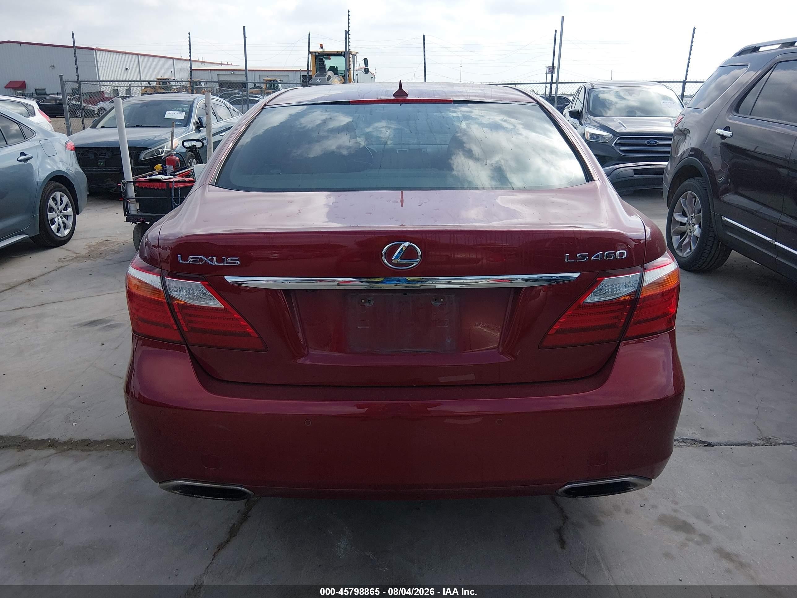 2010 Lexus Ls 460   Maroon vin: JTHBL5EF7A5097324