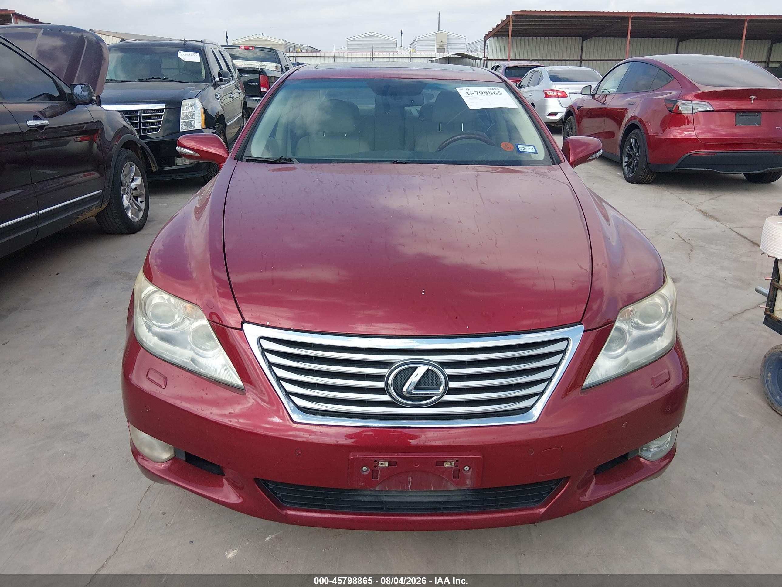 2010 Lexus Ls 460   Maroon vin: JTHBL5EF7A5097324