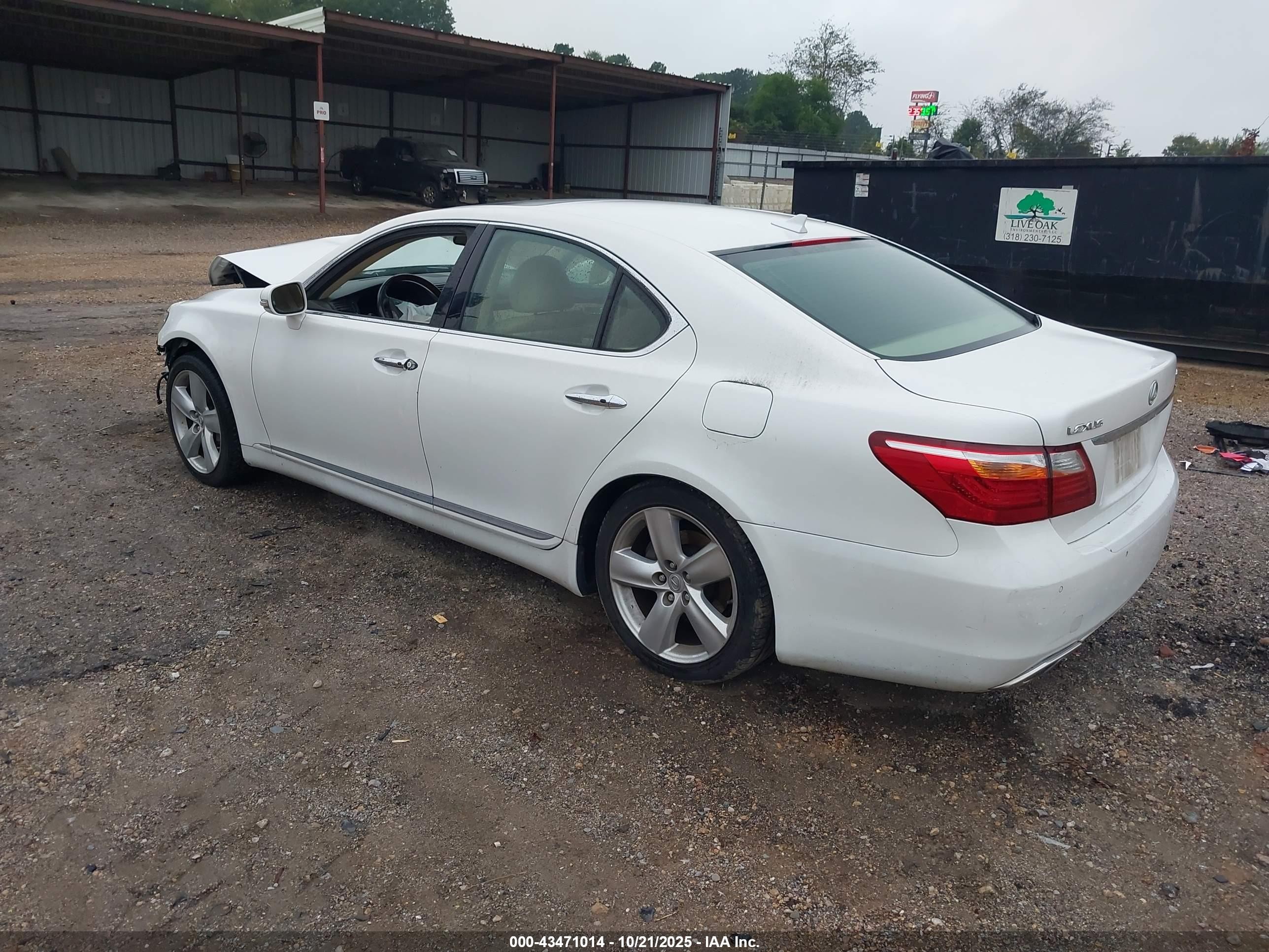 2010 Lexus Ls 460   Белый vin: JTHBL5EF8A5097459