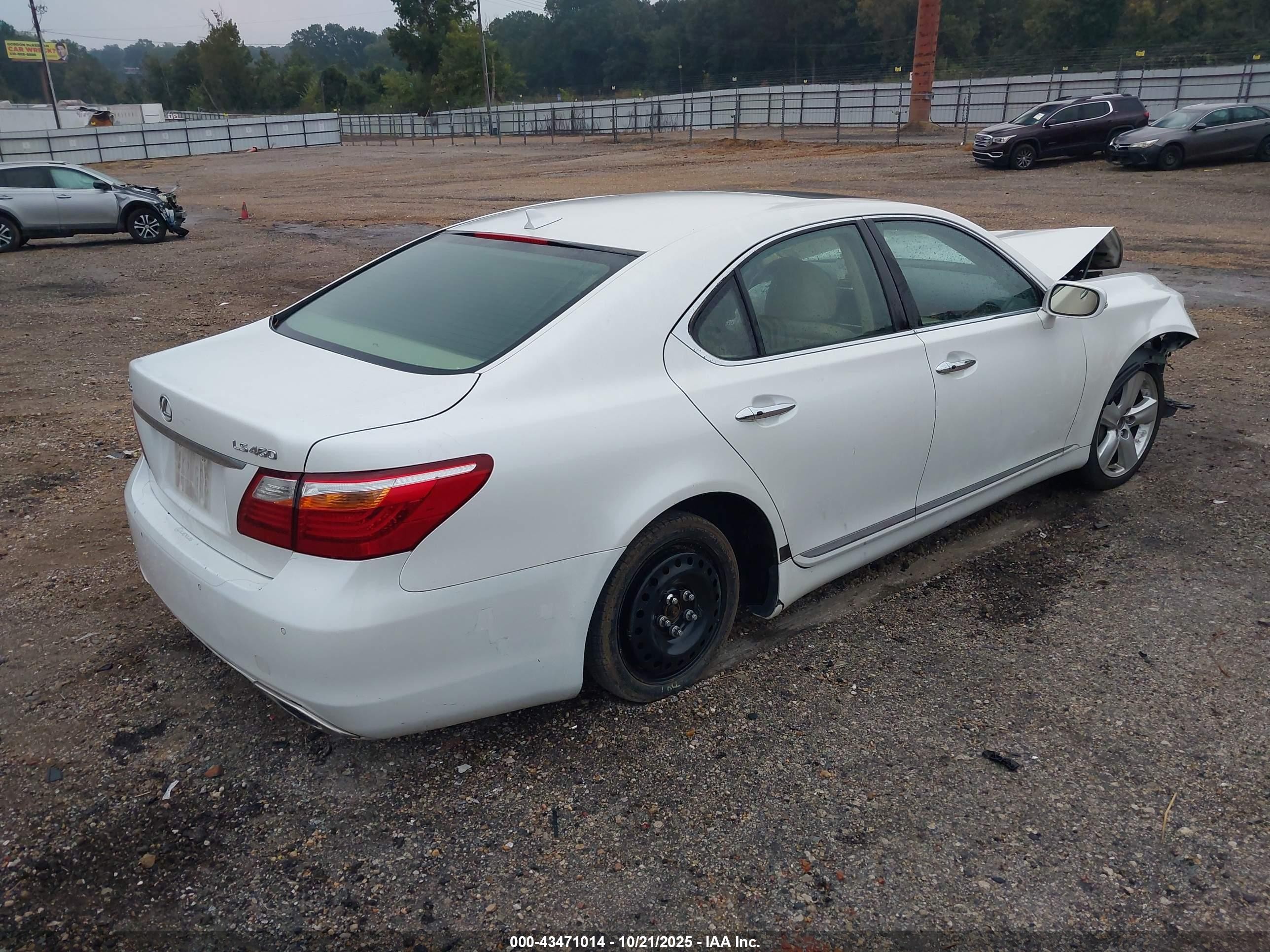 2010 Lexus Ls 460   Белый vin: JTHBL5EF8A5097459