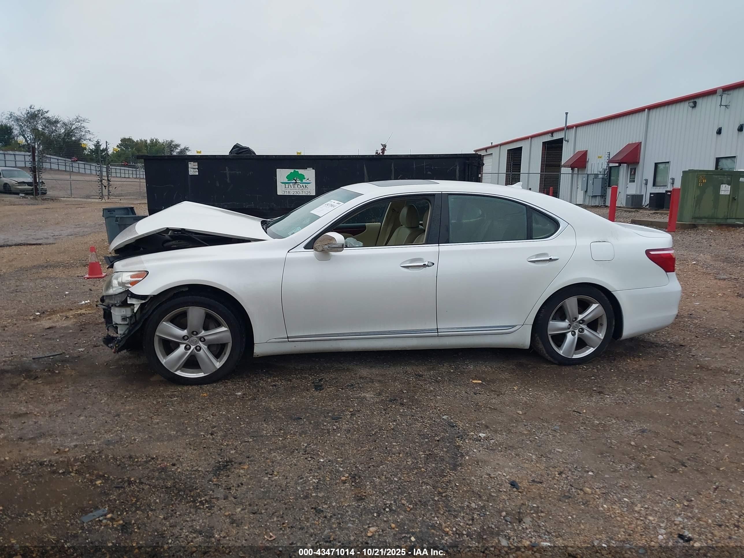 2010 Lexus Ls 460   Белый vin: JTHBL5EF8A5097459