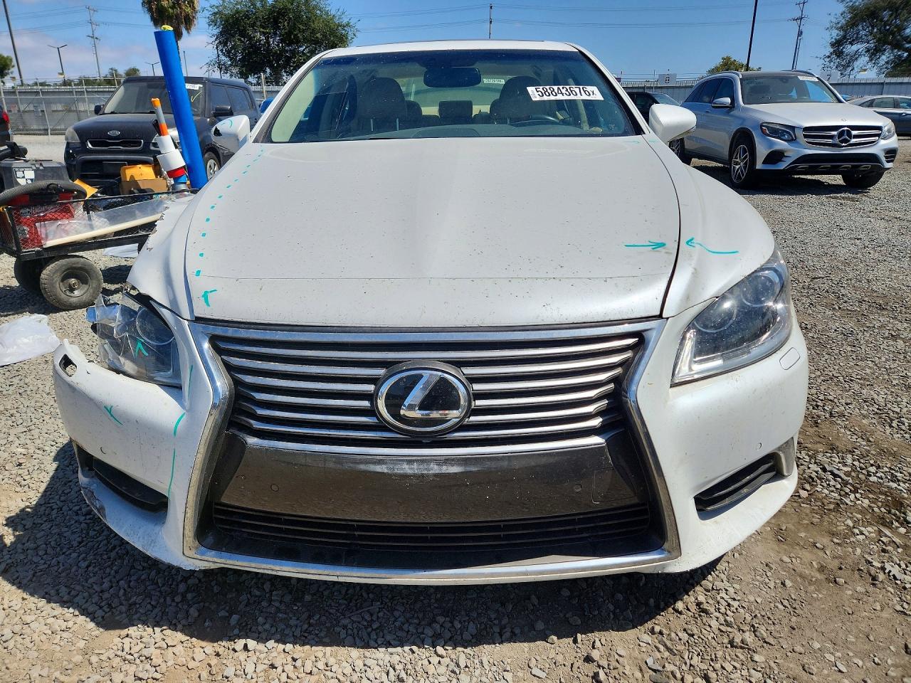 2014 Lexus Ls 460 White vin: JTHBL5EF8E5130482