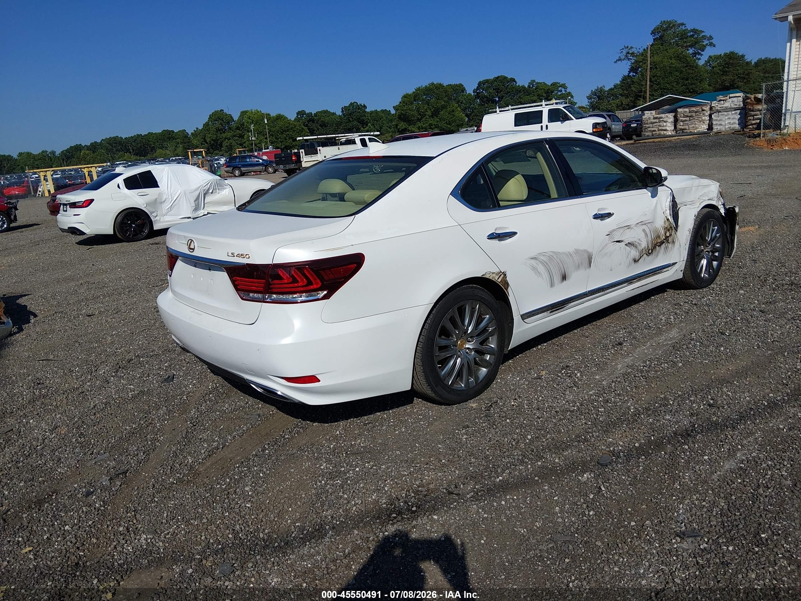 2014 Lexus Ls 460   White vin: JTHBL5EF9E5128580