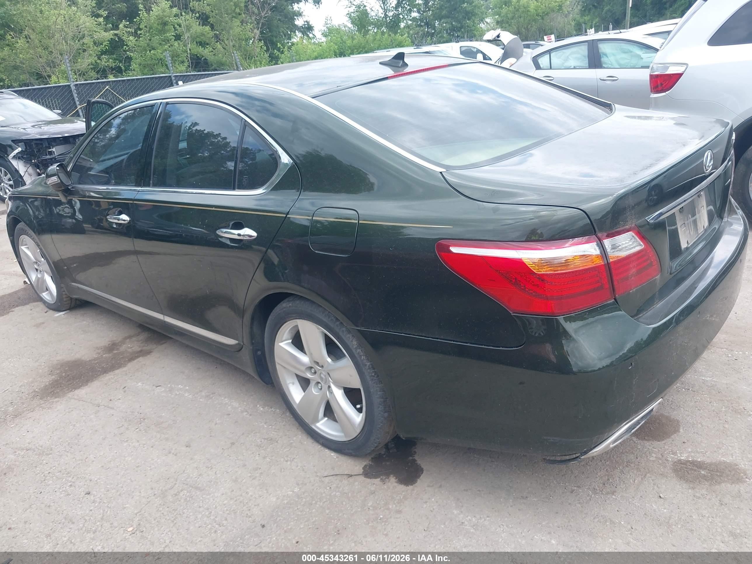 2011 Lexus Ls 460   Black vin: JTHBL5EFXB5102081
