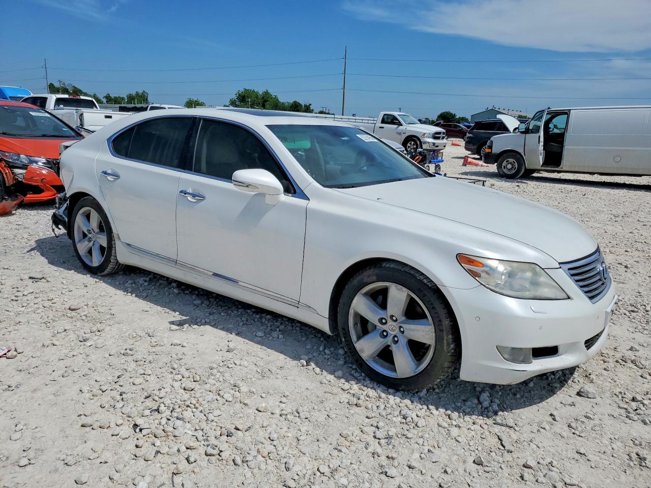 2011 Lexus Ls 460 White vin: JTHBL5EFXB5103019