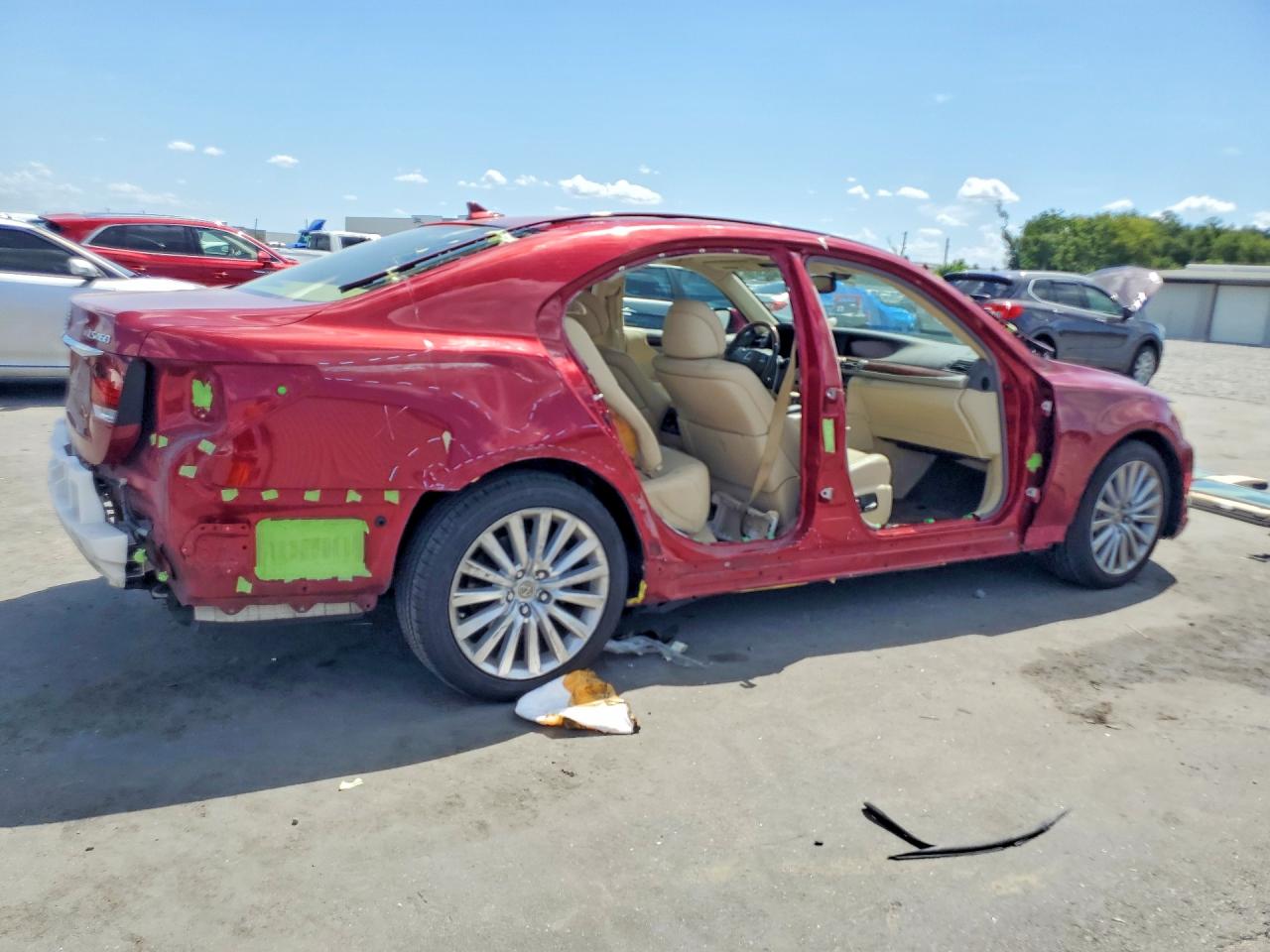 2013 Lexus Ls 460 Red vin: JTHBL5EFXD5118042