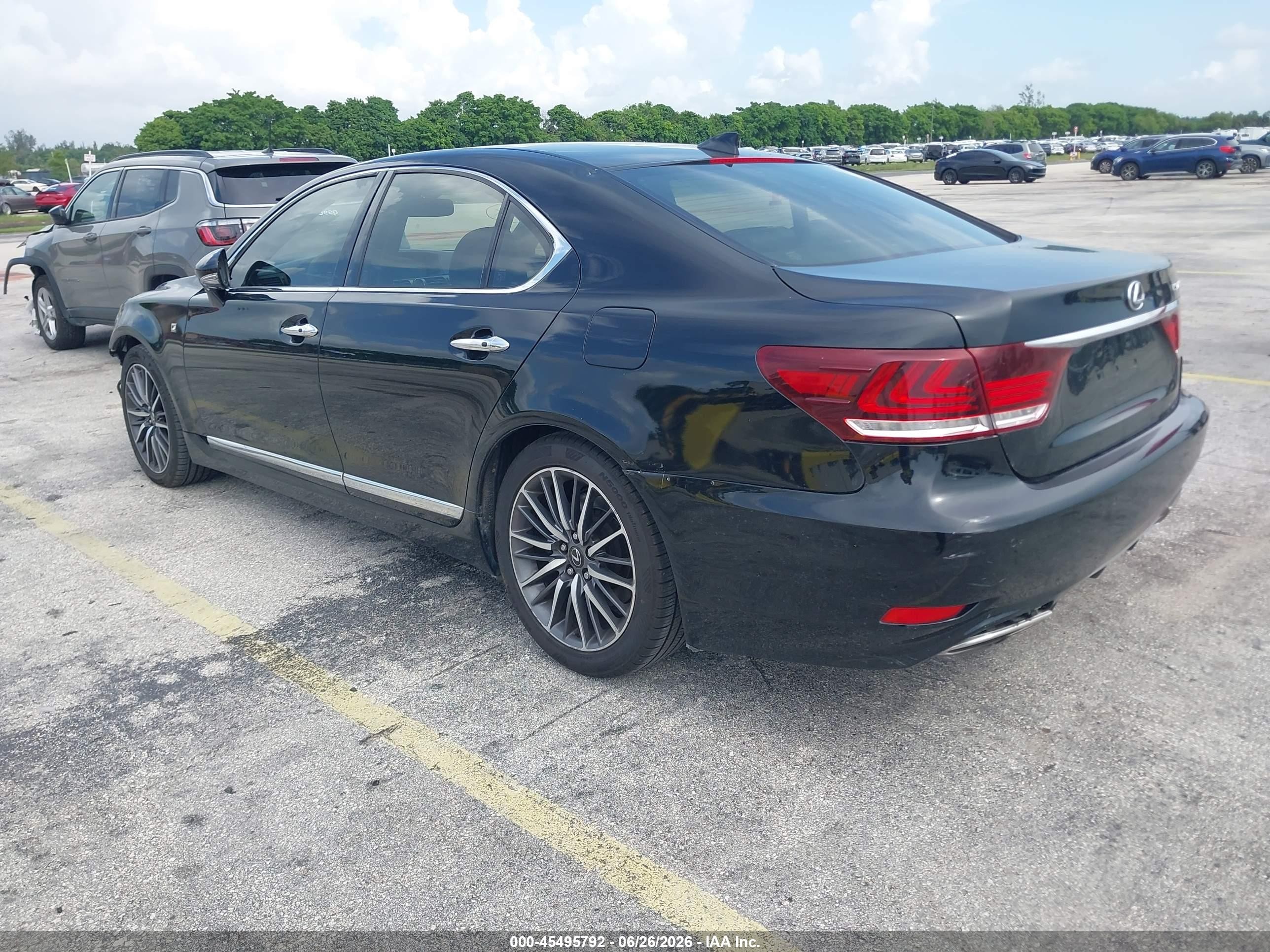 2014 Lexus Ls 460 Black vin: JTHBL5EFXE5131651