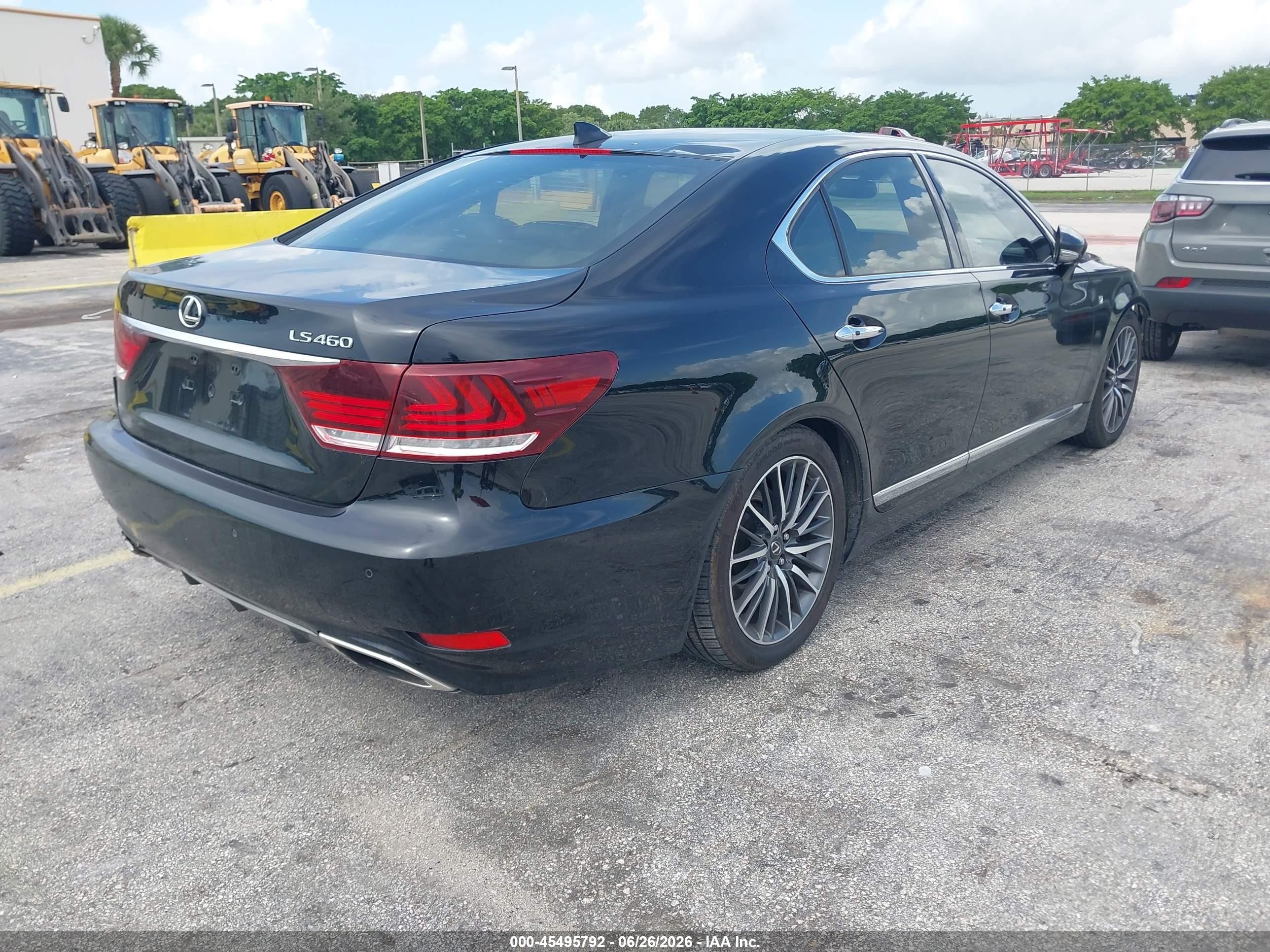 2014 Lexus Ls 460 Black vin: JTHBL5EFXE5131651