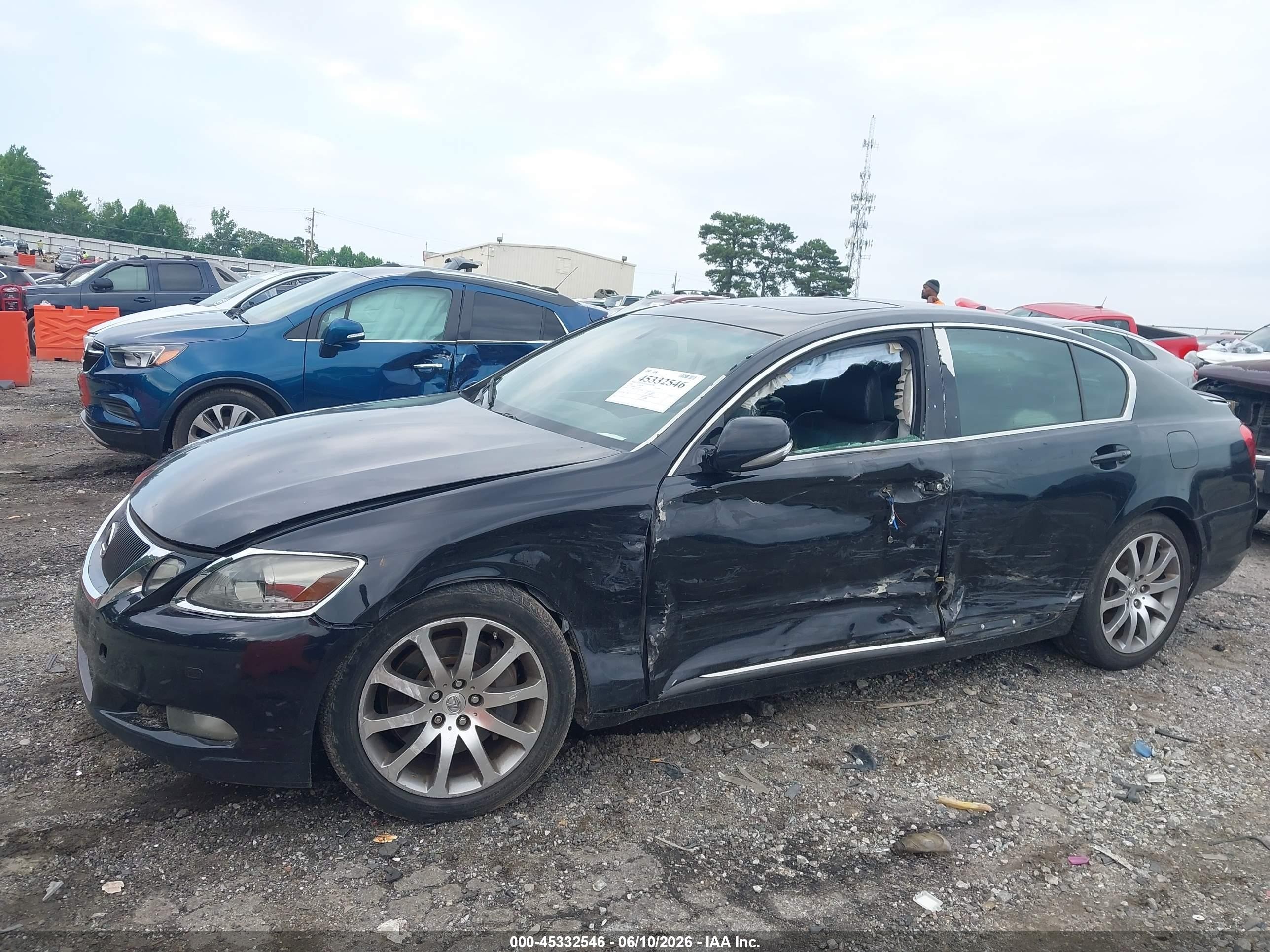 2008 Lexus Gs 460   Black vin: JTHBL96S585001929