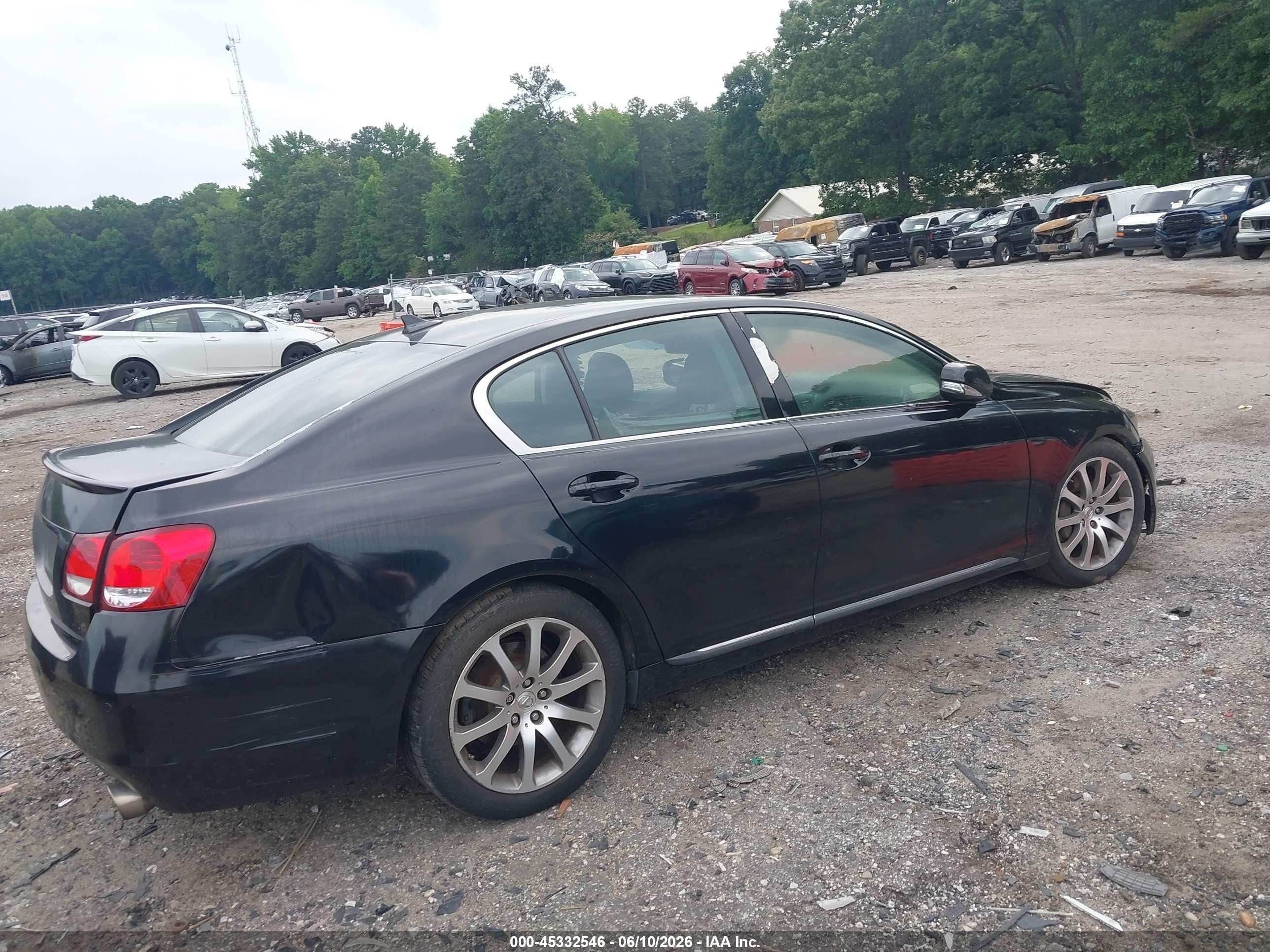 2008 Lexus Gs 460   Black vin: JTHBL96S585001929