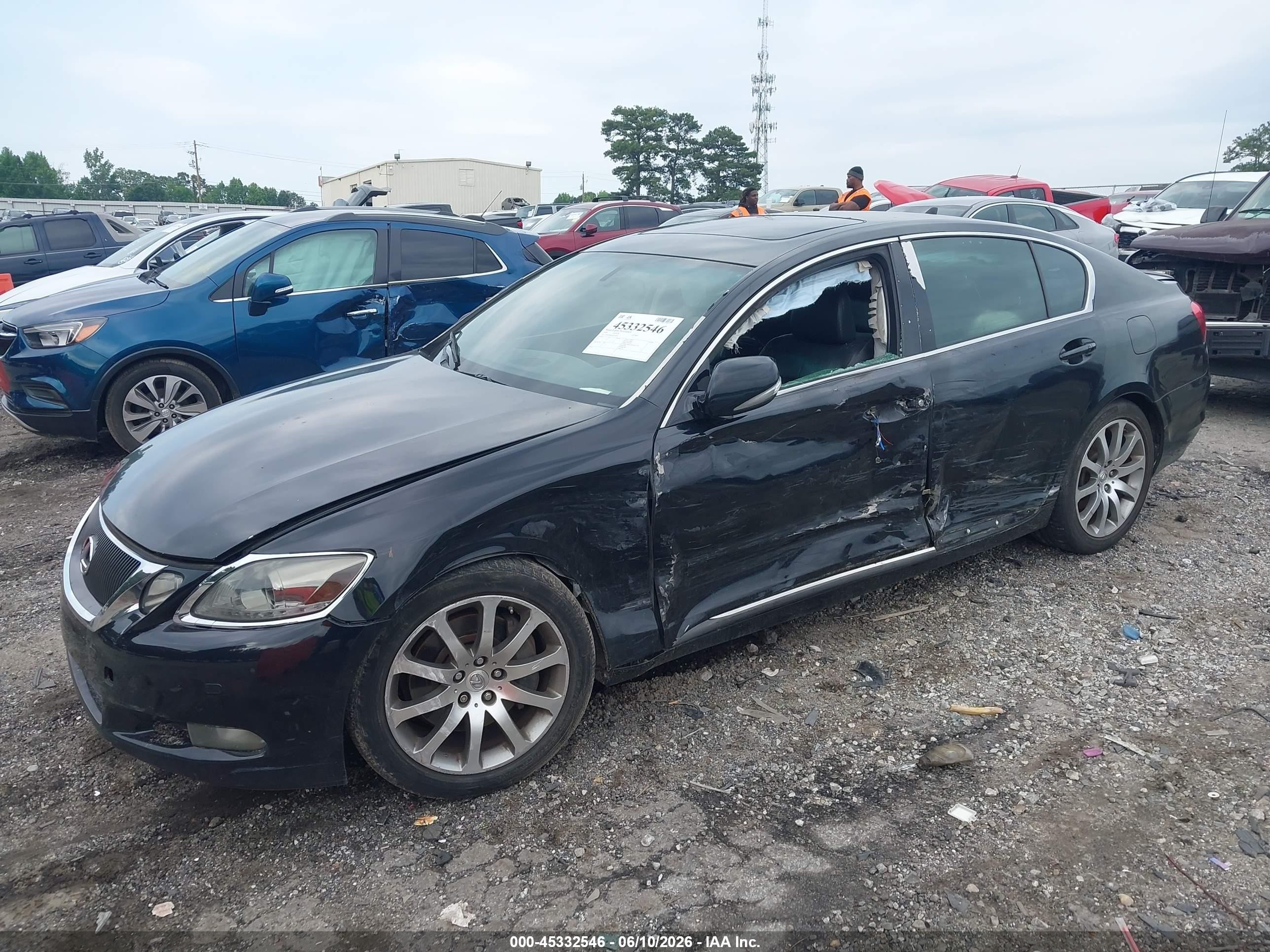 2008 Lexus Gs 460   Black vin: JTHBL96S585001929