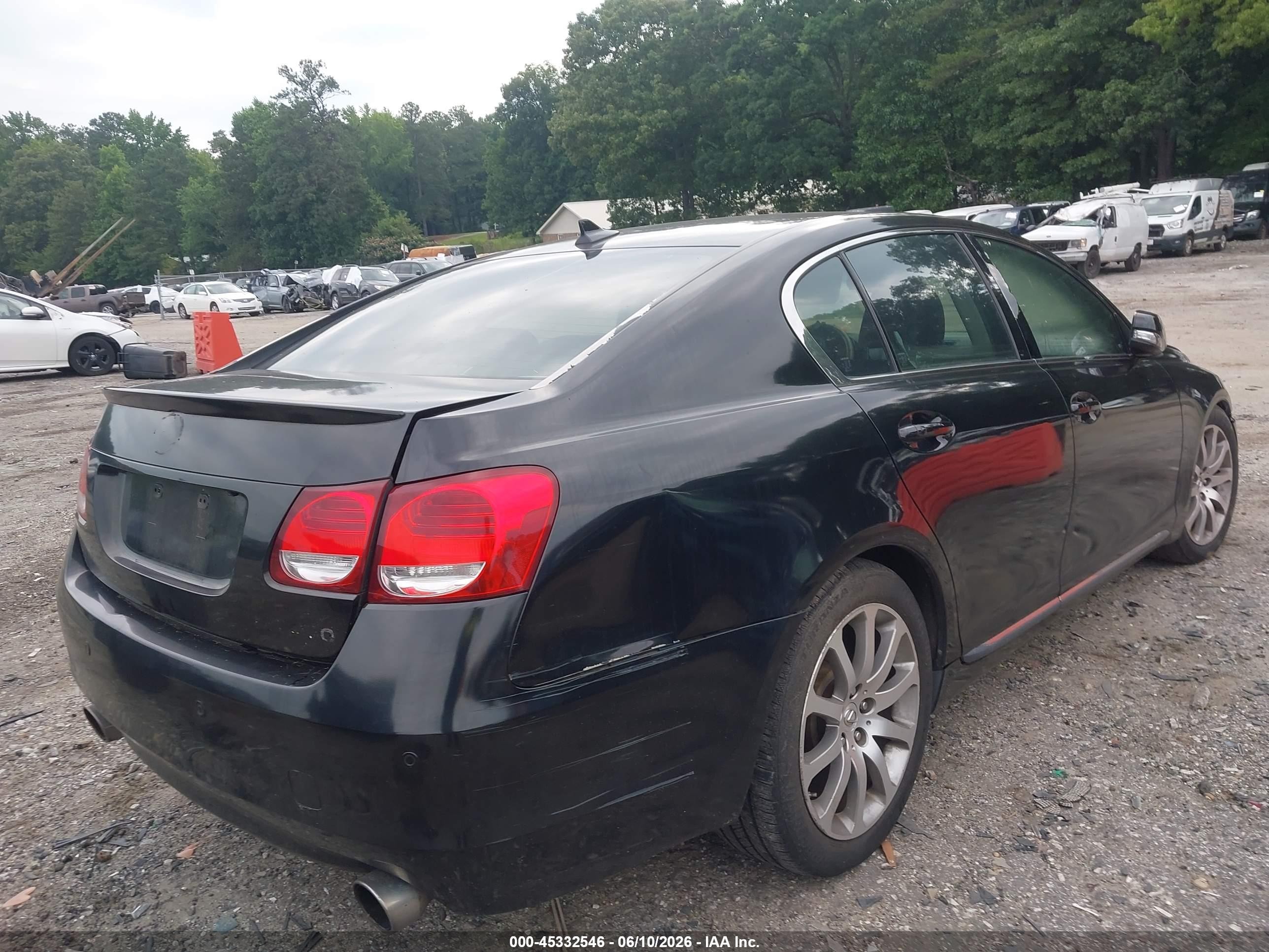 2008 Lexus Gs 460   Black vin: JTHBL96S585001929
