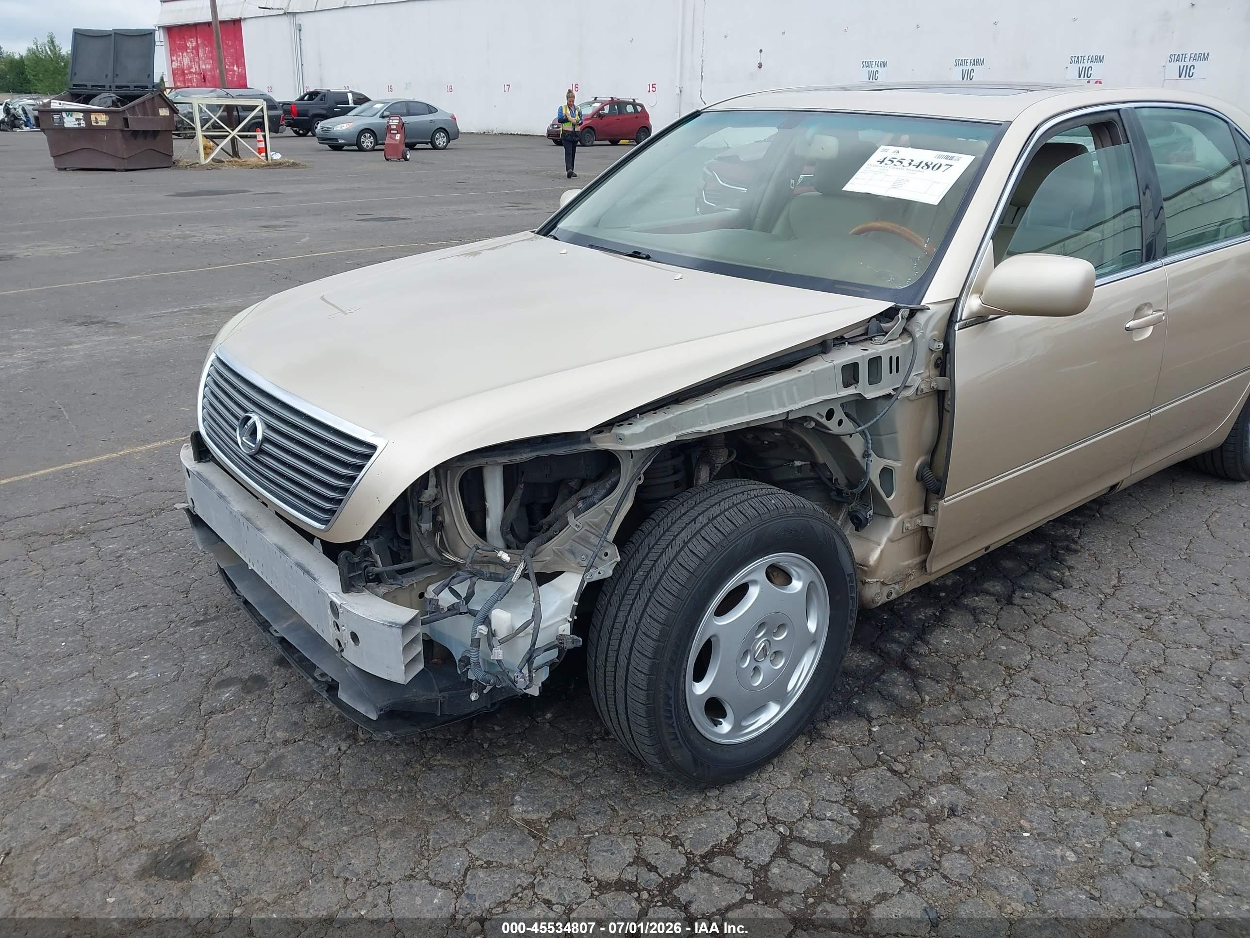 2001 Lexus Ls 430 Gold vin: JTHBN30F010027117