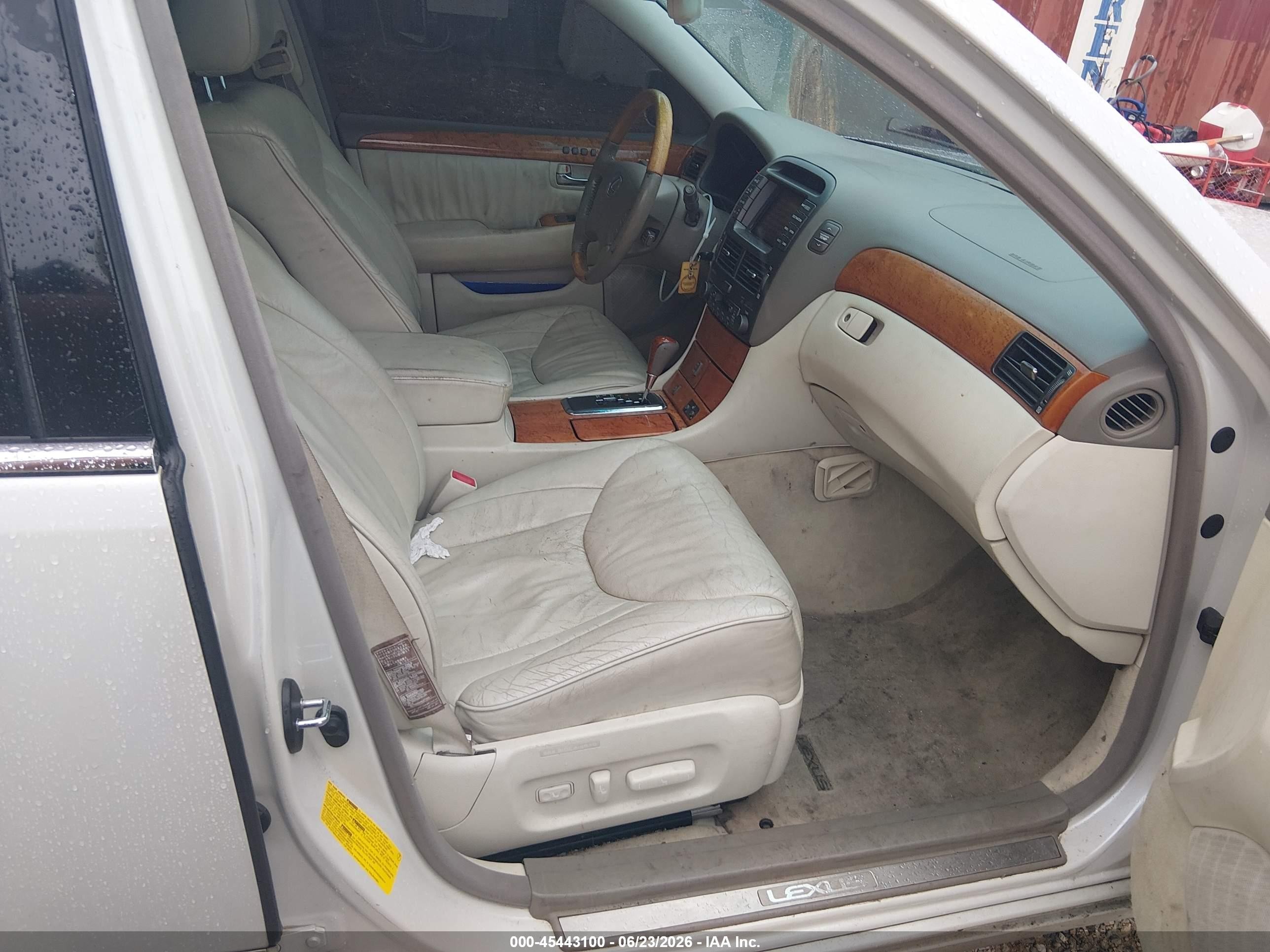 2002 Lexus Ls 430   White vin: JTHBN30F020057168
