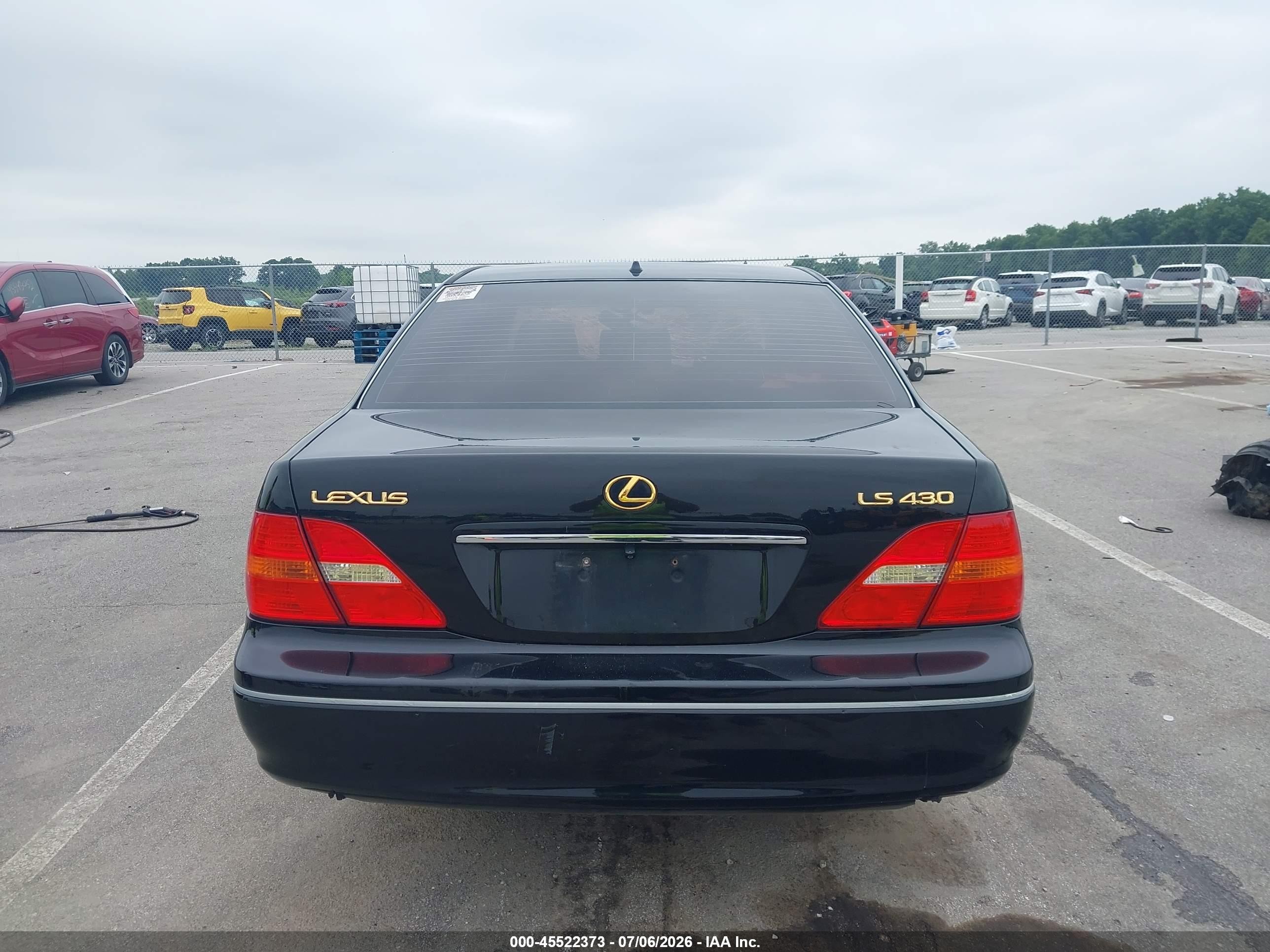 2002 Lexus Ls 430   Black vin: JTHBN30F020073984