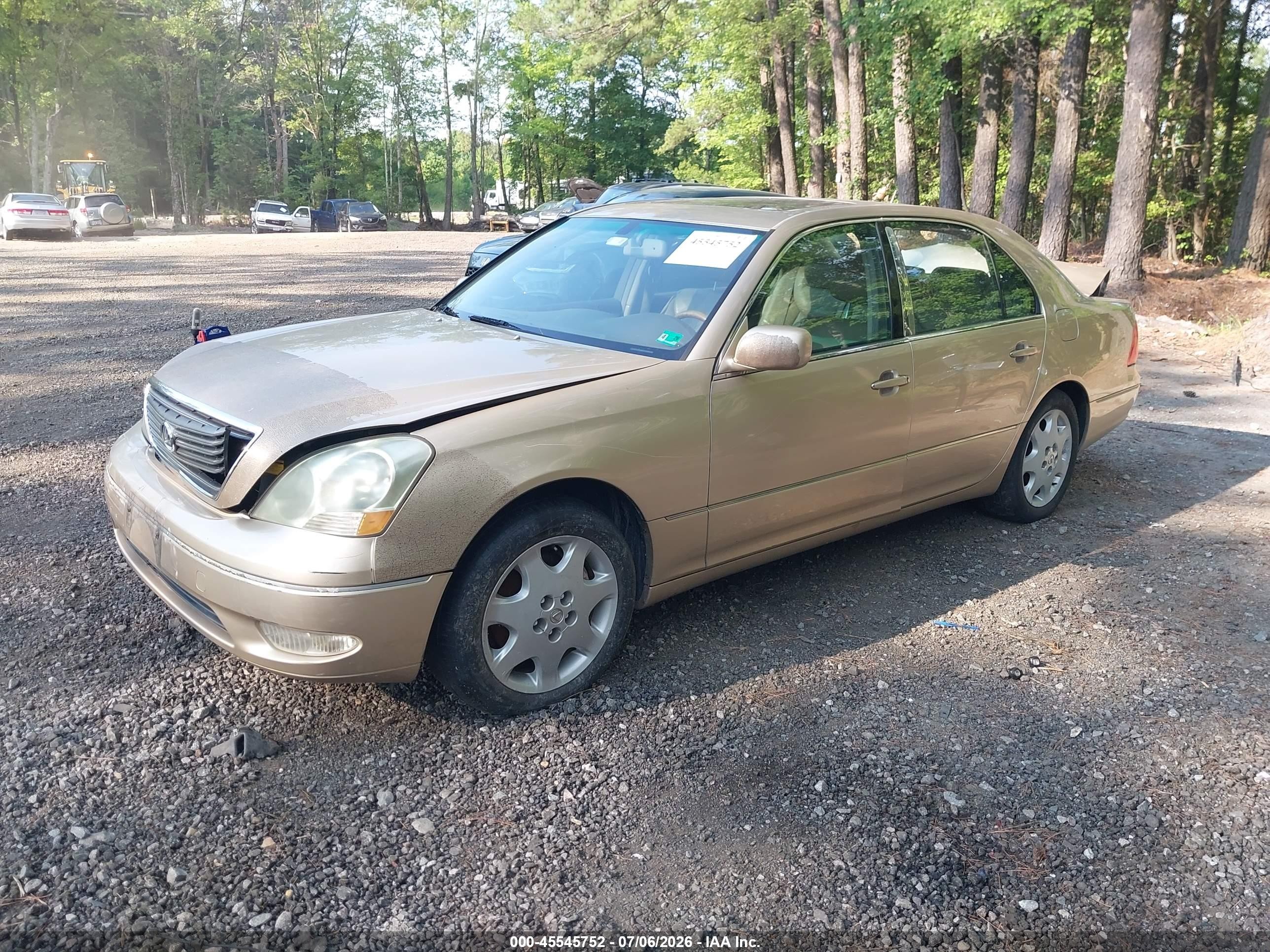 2002 Lexus Ls 430 Gold vin: JTHBN30F020079252