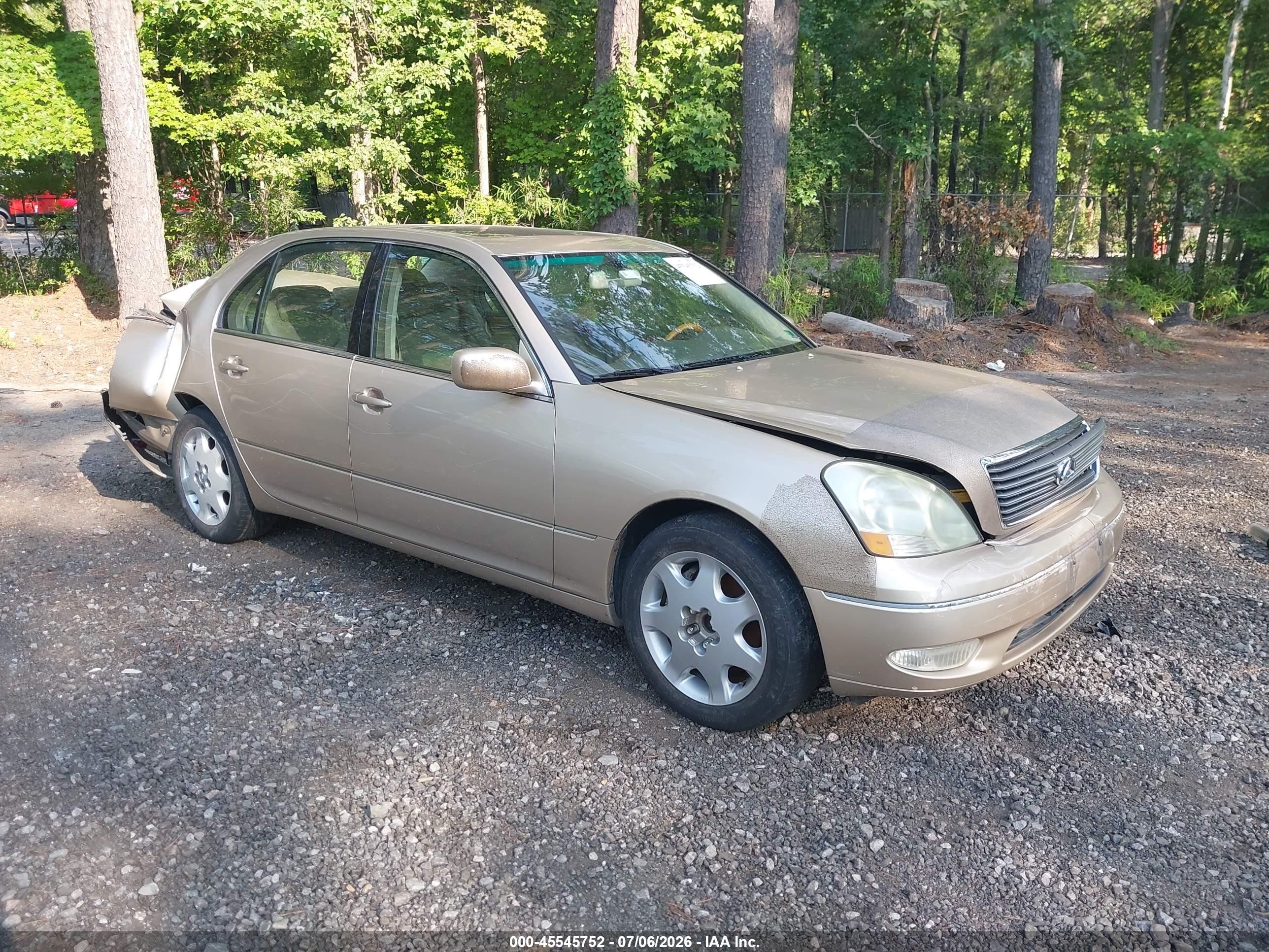 2002 Lexus Ls 430 Gold vin: JTHBN30F020079252