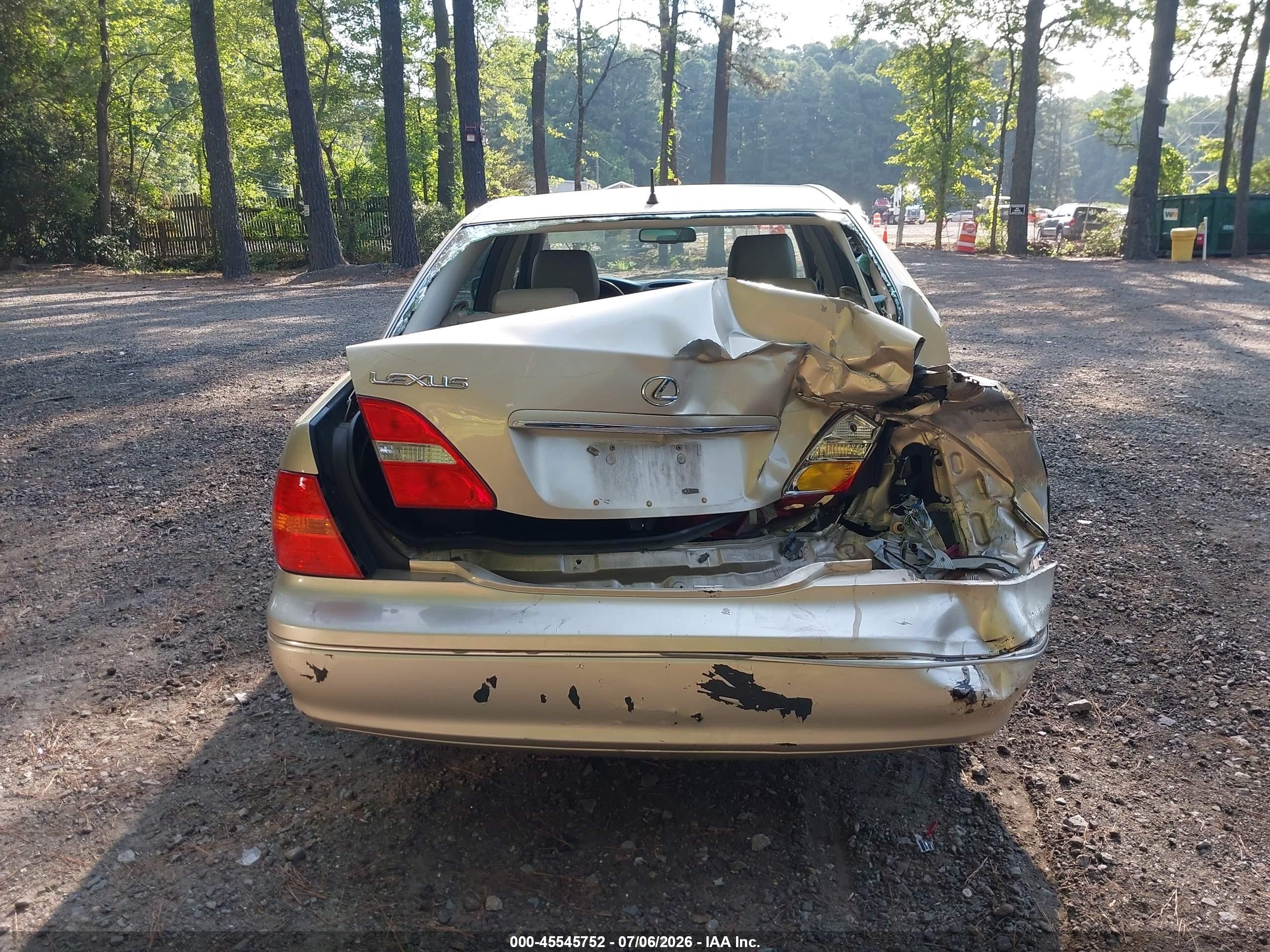 2002 Lexus Ls 430 Gold vin: JTHBN30F020079252