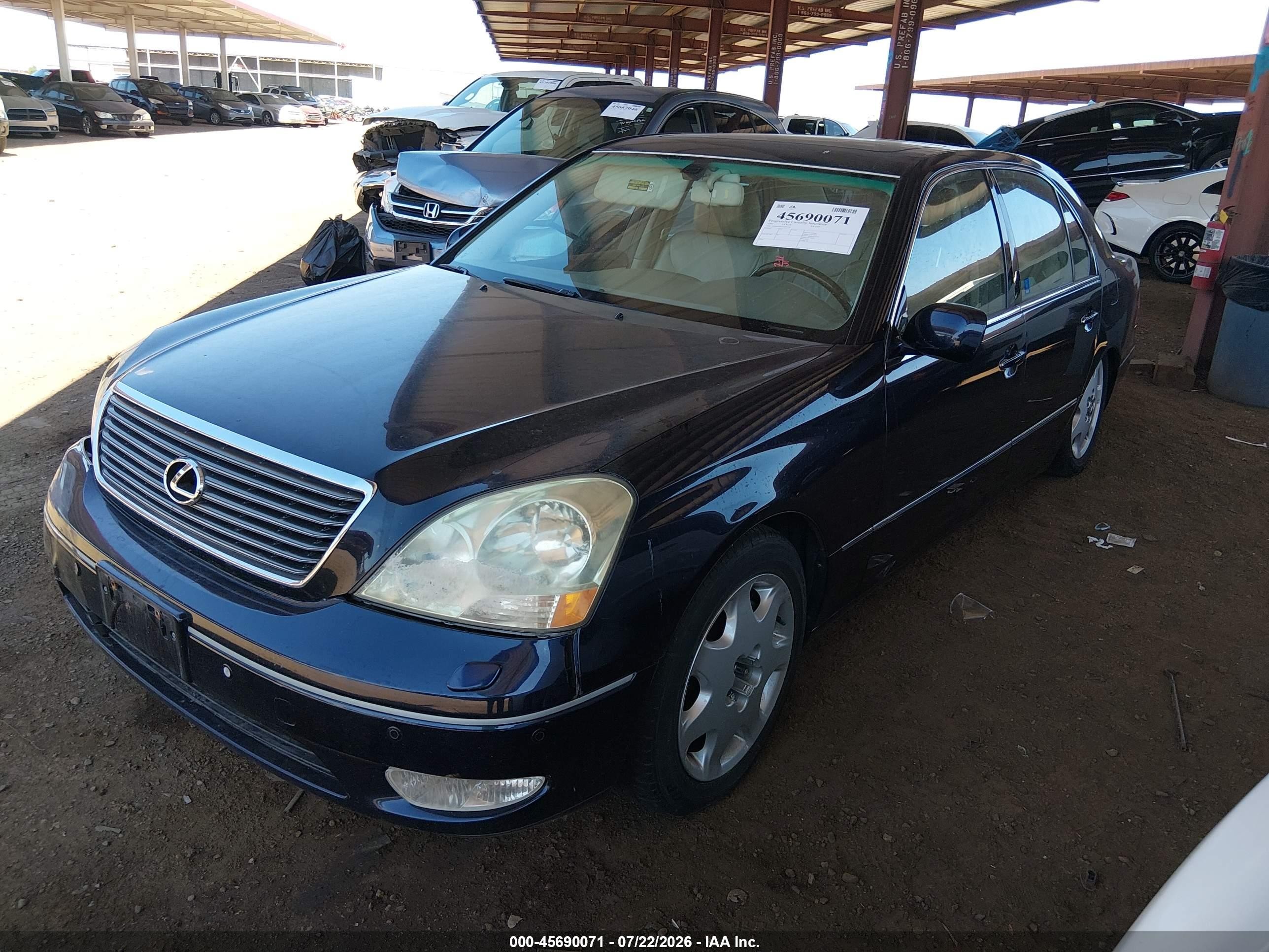 2003 Lexus Ls 430   Blue vin: JTHBN30F030095193
