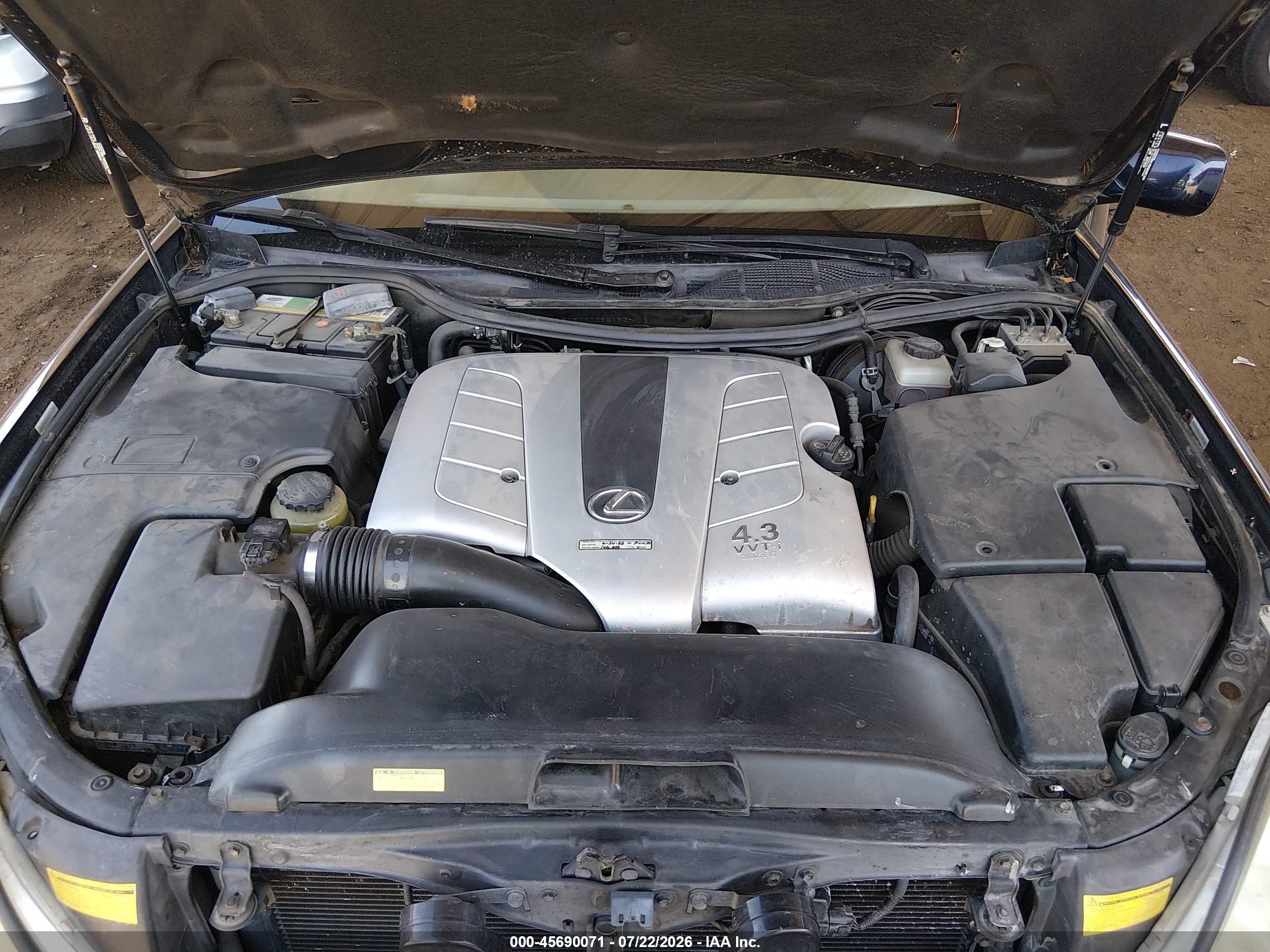 2003 Lexus Ls 430   Blue vin: JTHBN30F030095193
