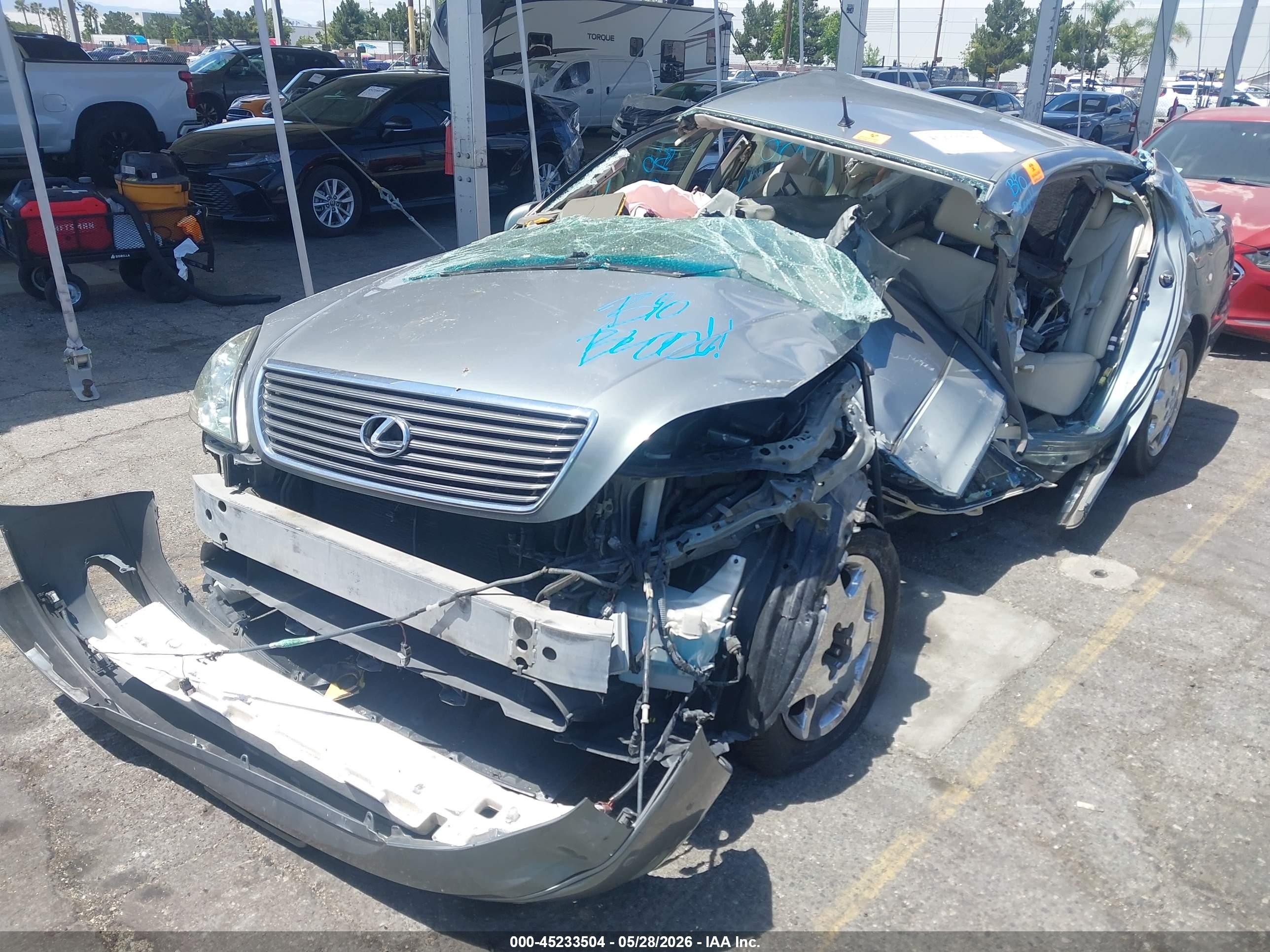 2003 Lexus Ls 430 Green vin: JTHBN30F030108220