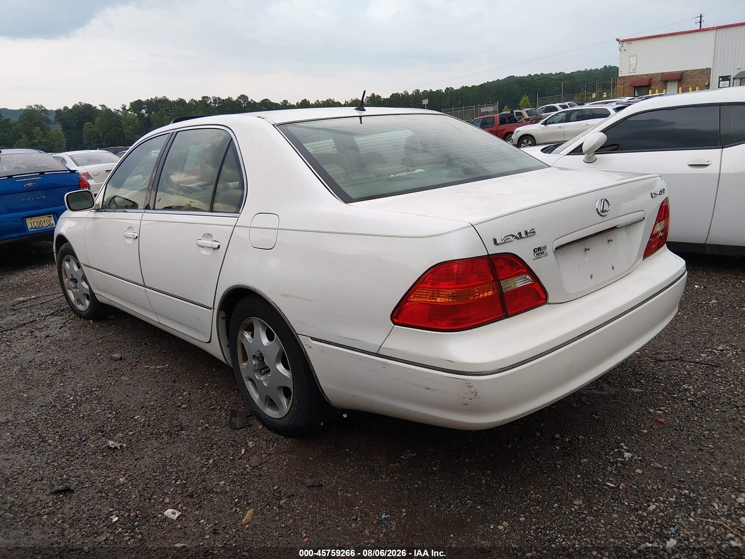 2003 Lexus Ls 430   White vin: JTHBN30F030110212
