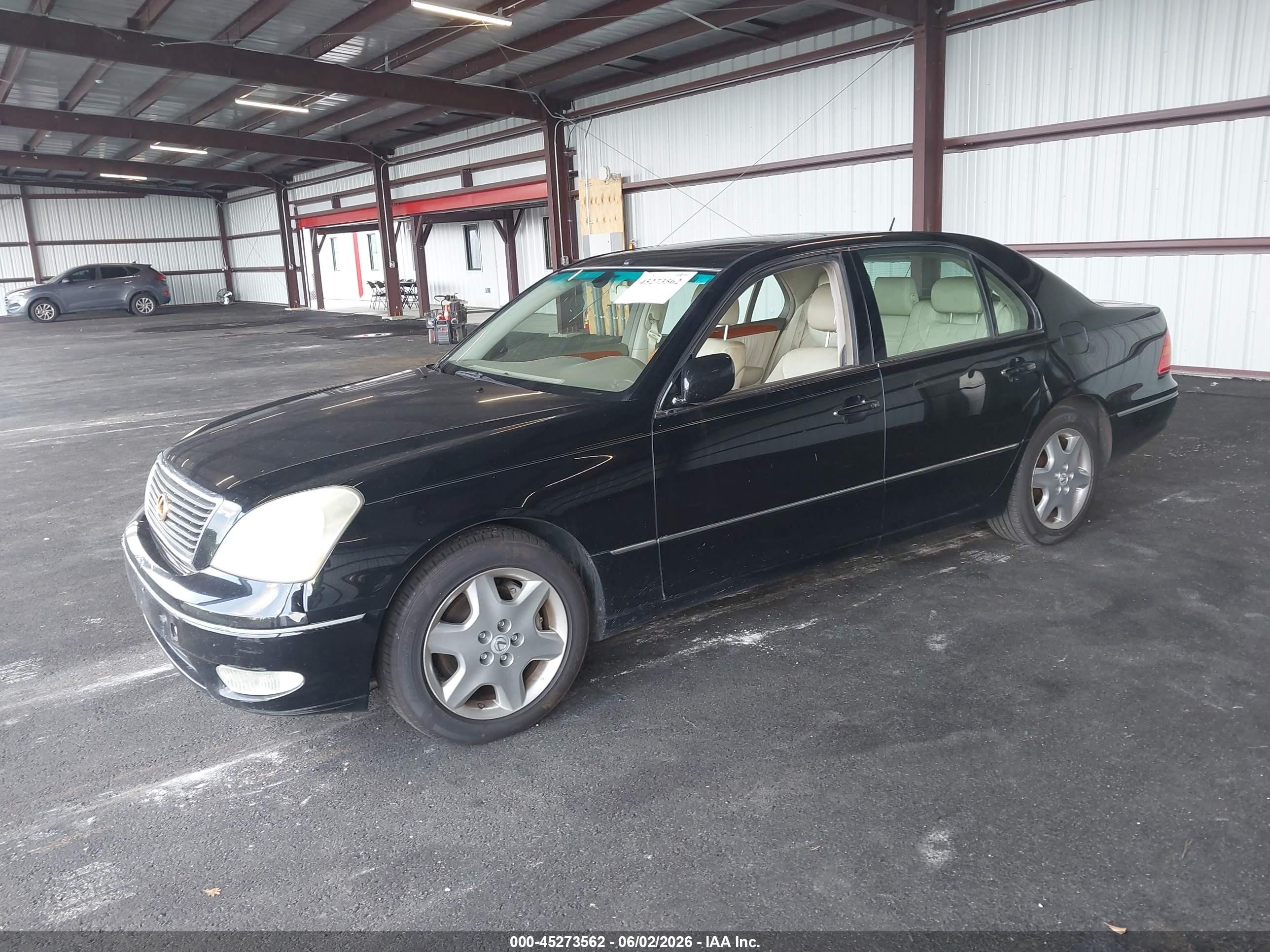 2002 Lexus Ls 430 Black vin: JTHBN30F120052786
