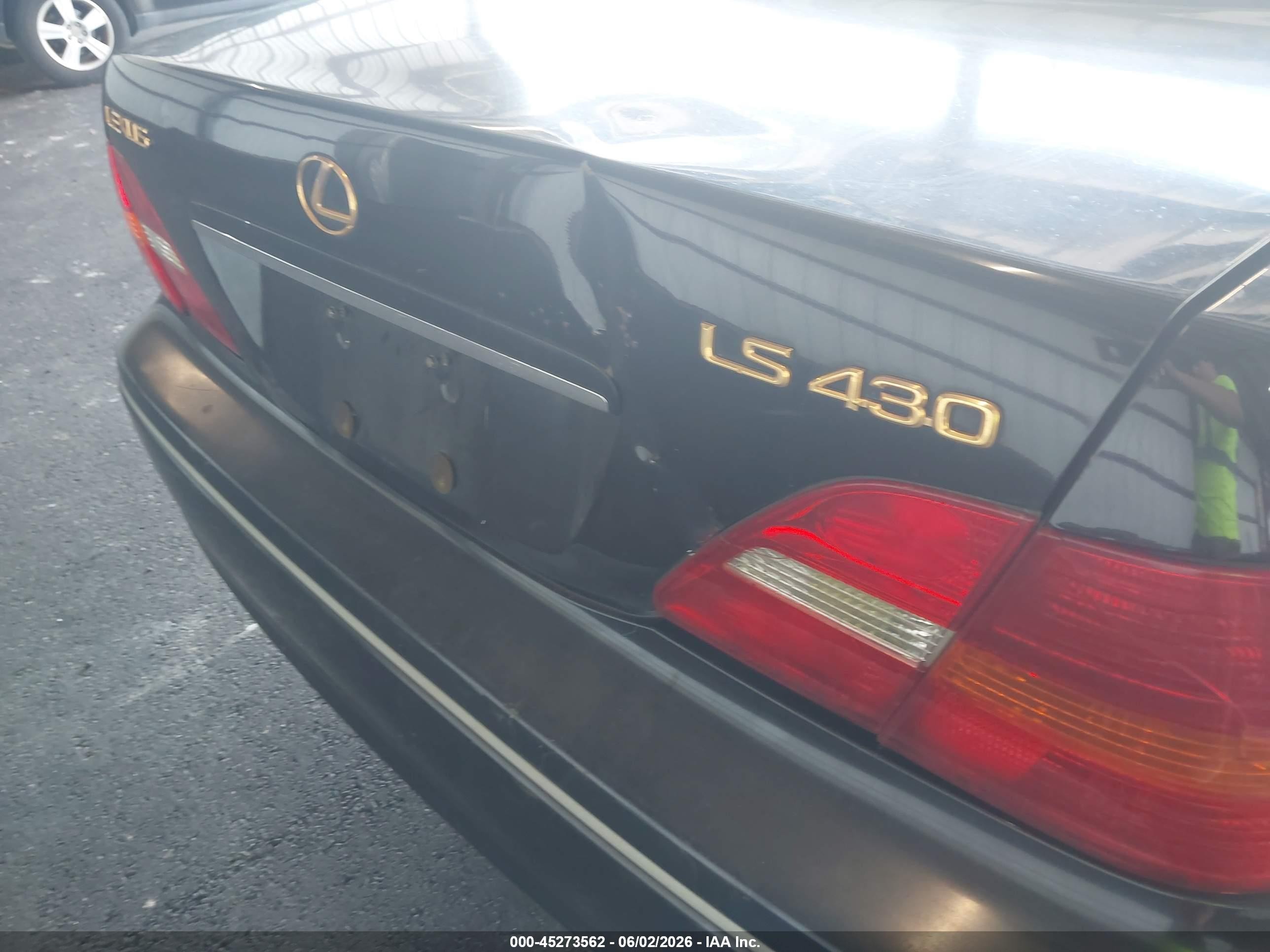 2002 Lexus Ls 430 Black vin: JTHBN30F120052786