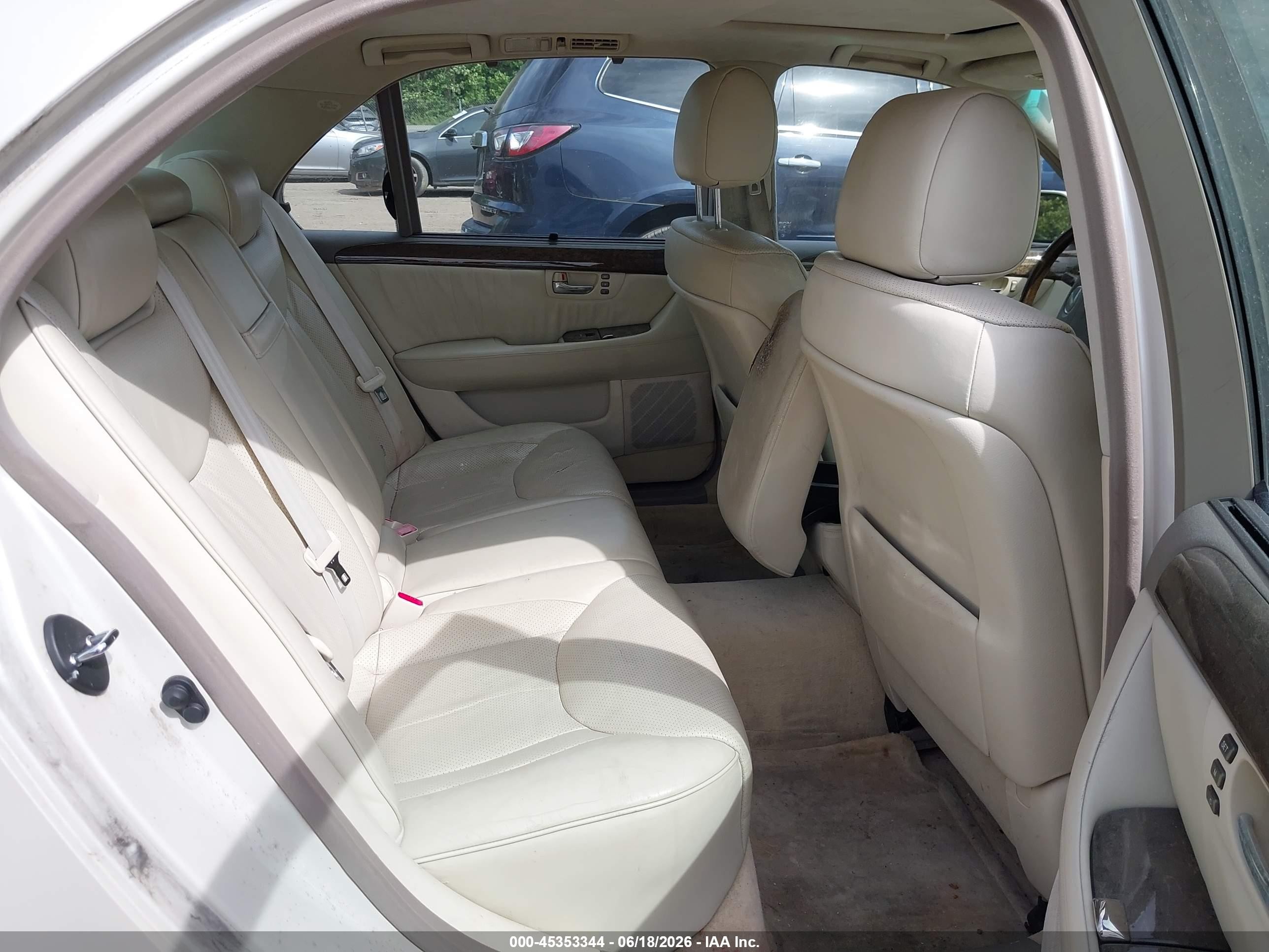 2002 Lexus Ls 430   White vin: JTHBN30F120067837