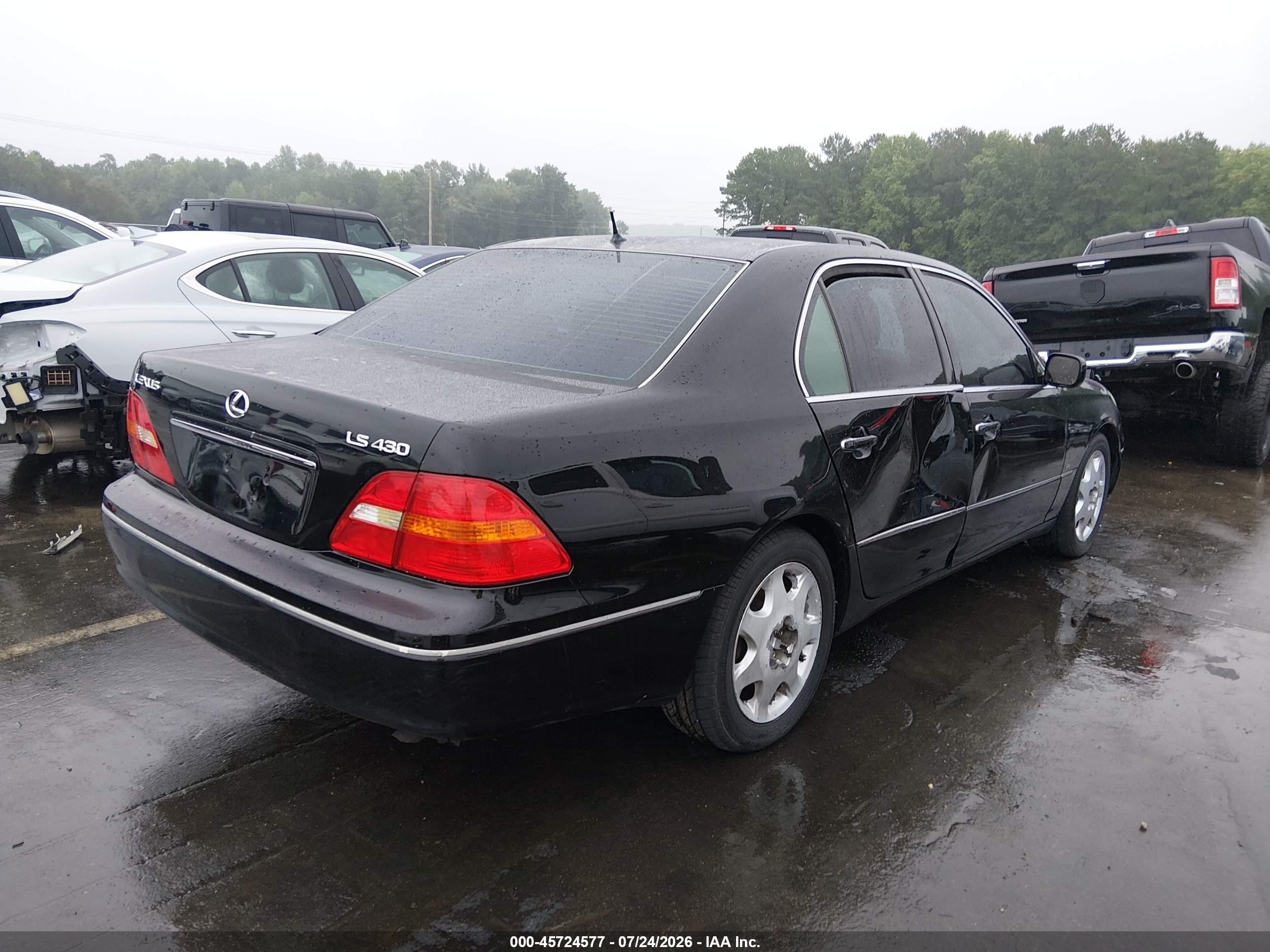 2002 Lexus Ls 430   Black vin: JTHBN30F120068888