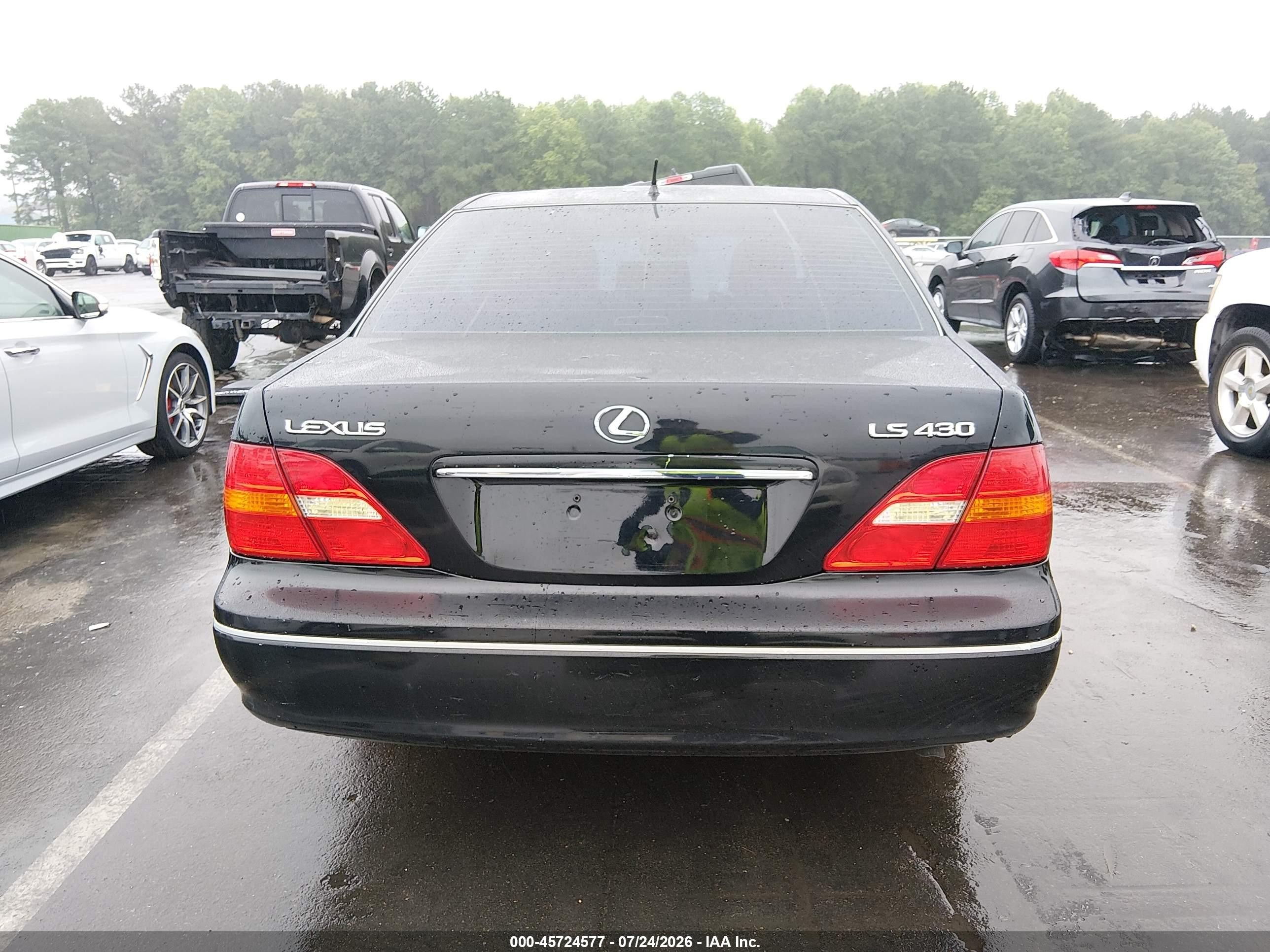 2002 Lexus Ls 430   Black vin: JTHBN30F120068888