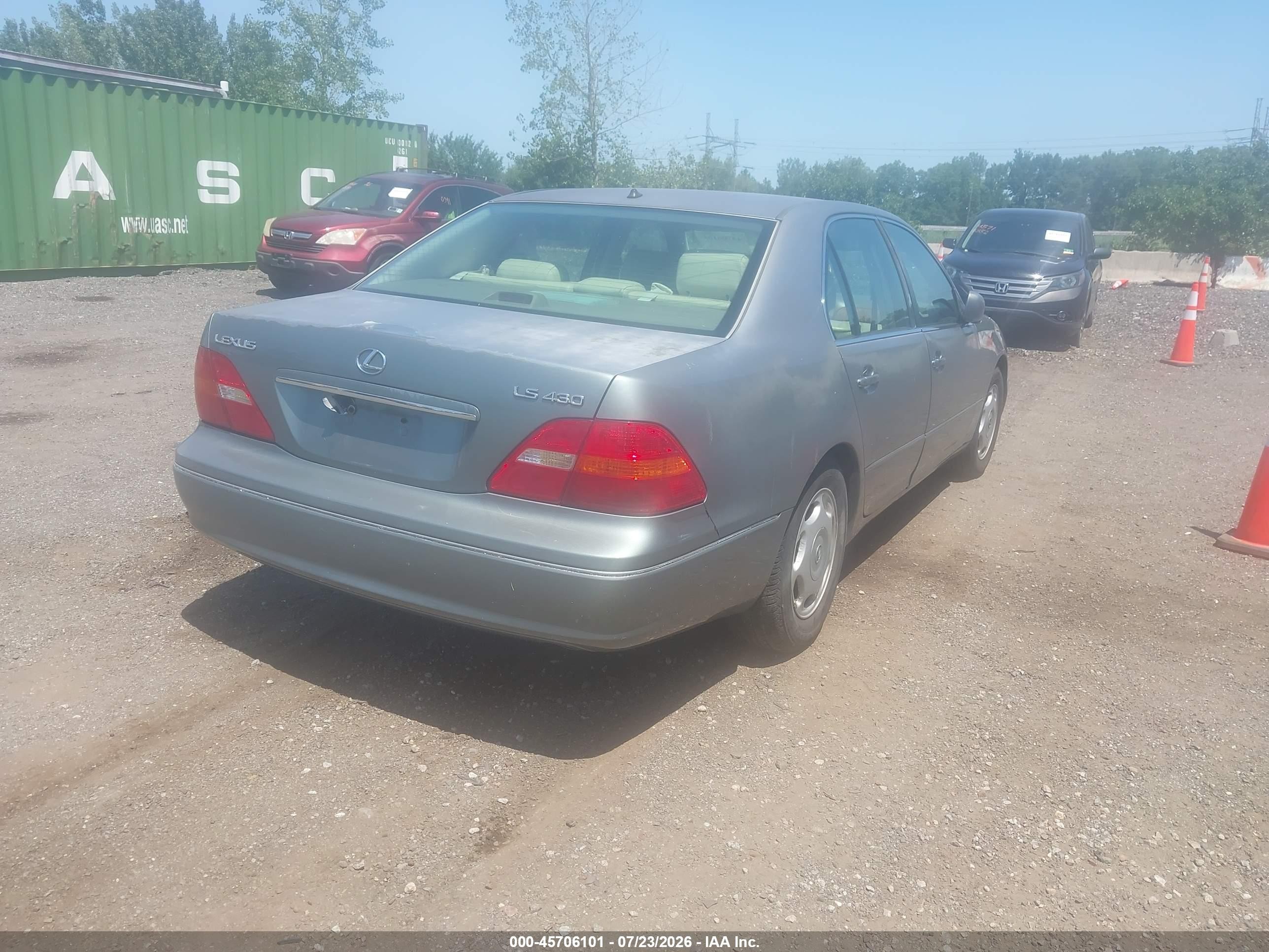 2002 Lexus Ls 430 Зеленый vin: JTHBN30F120089191