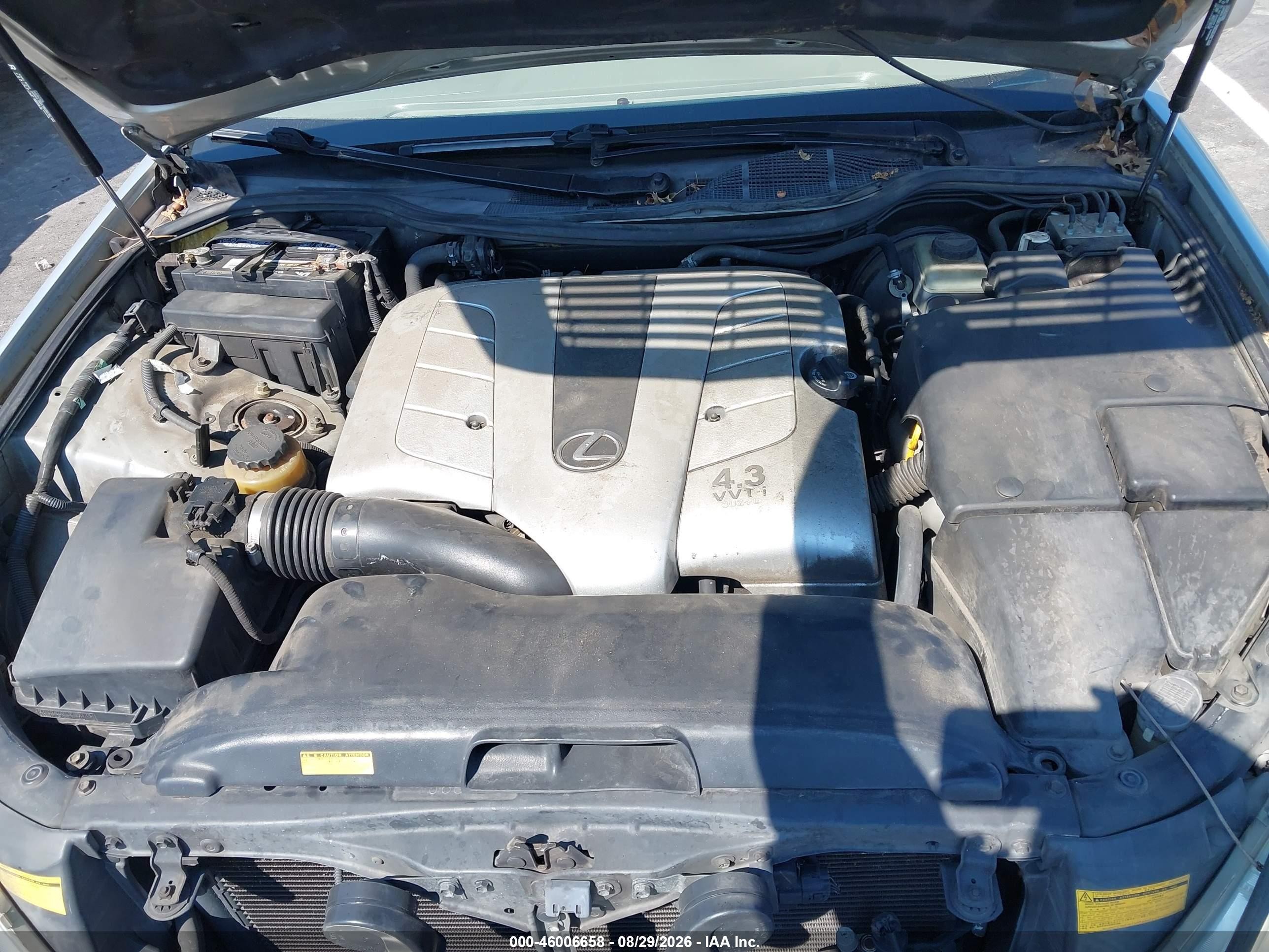 2003 Lexus Ls 430 Silver vin: JTHBN30F130096059