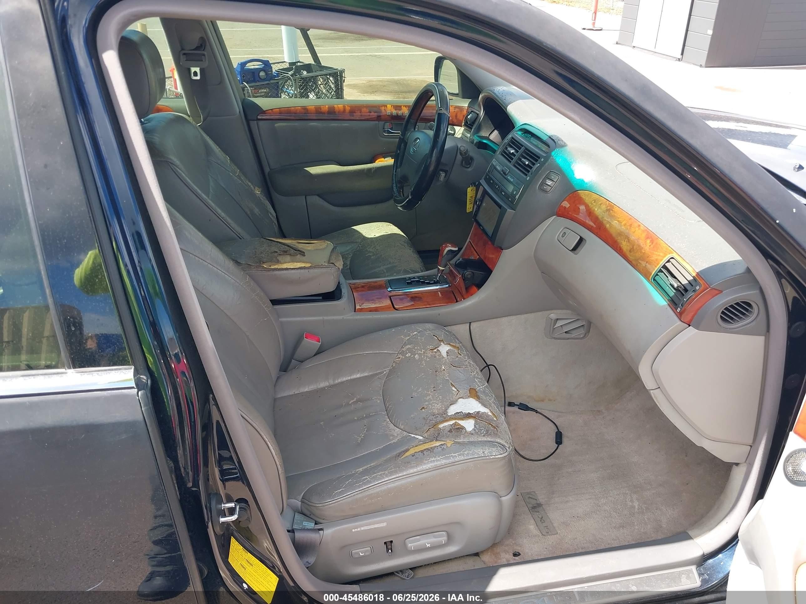 2003 Lexus Ls 430   Black vin: JTHBN30F130113930
