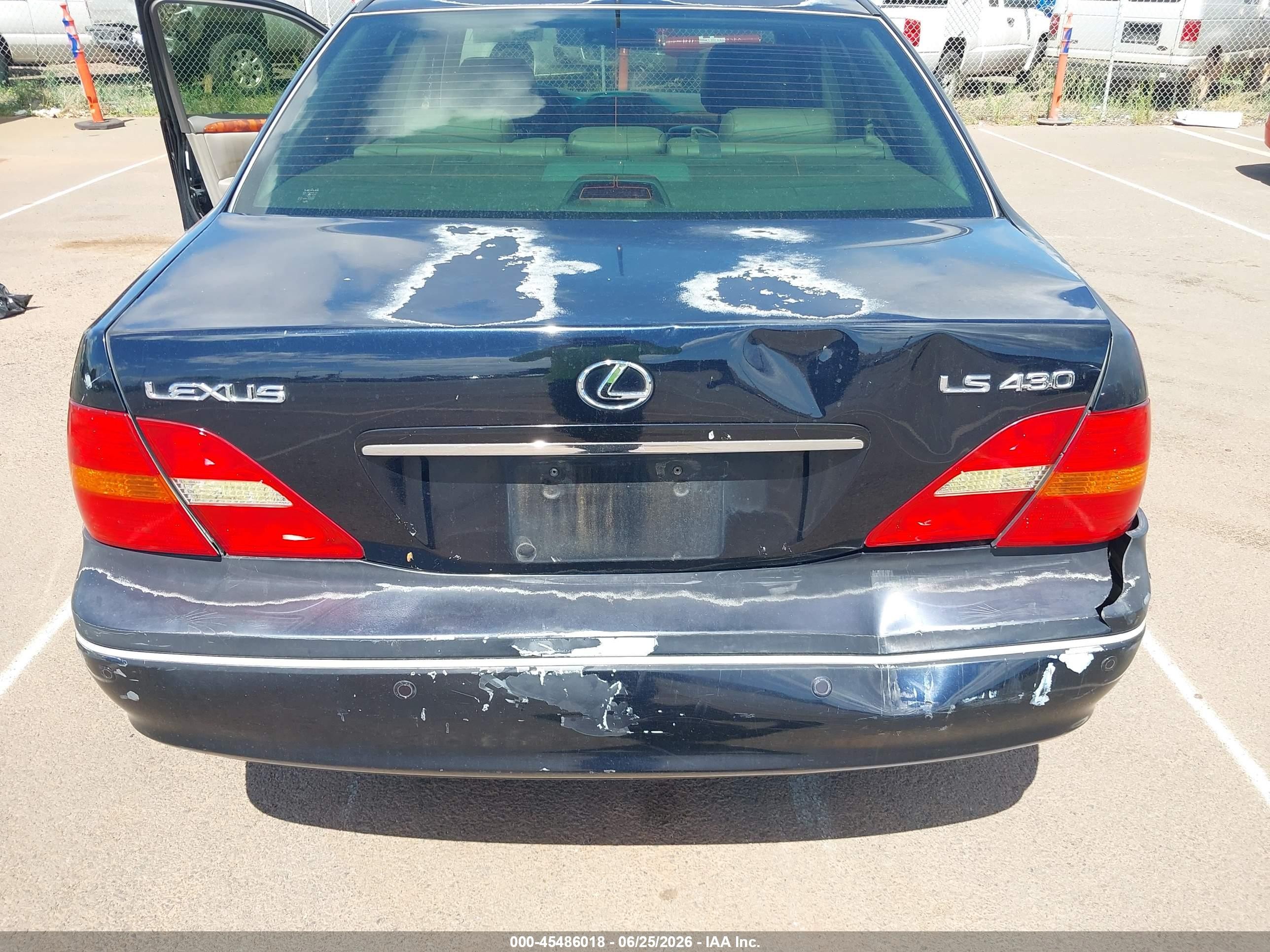 2003 Lexus Ls 430   Black vin: JTHBN30F130113930