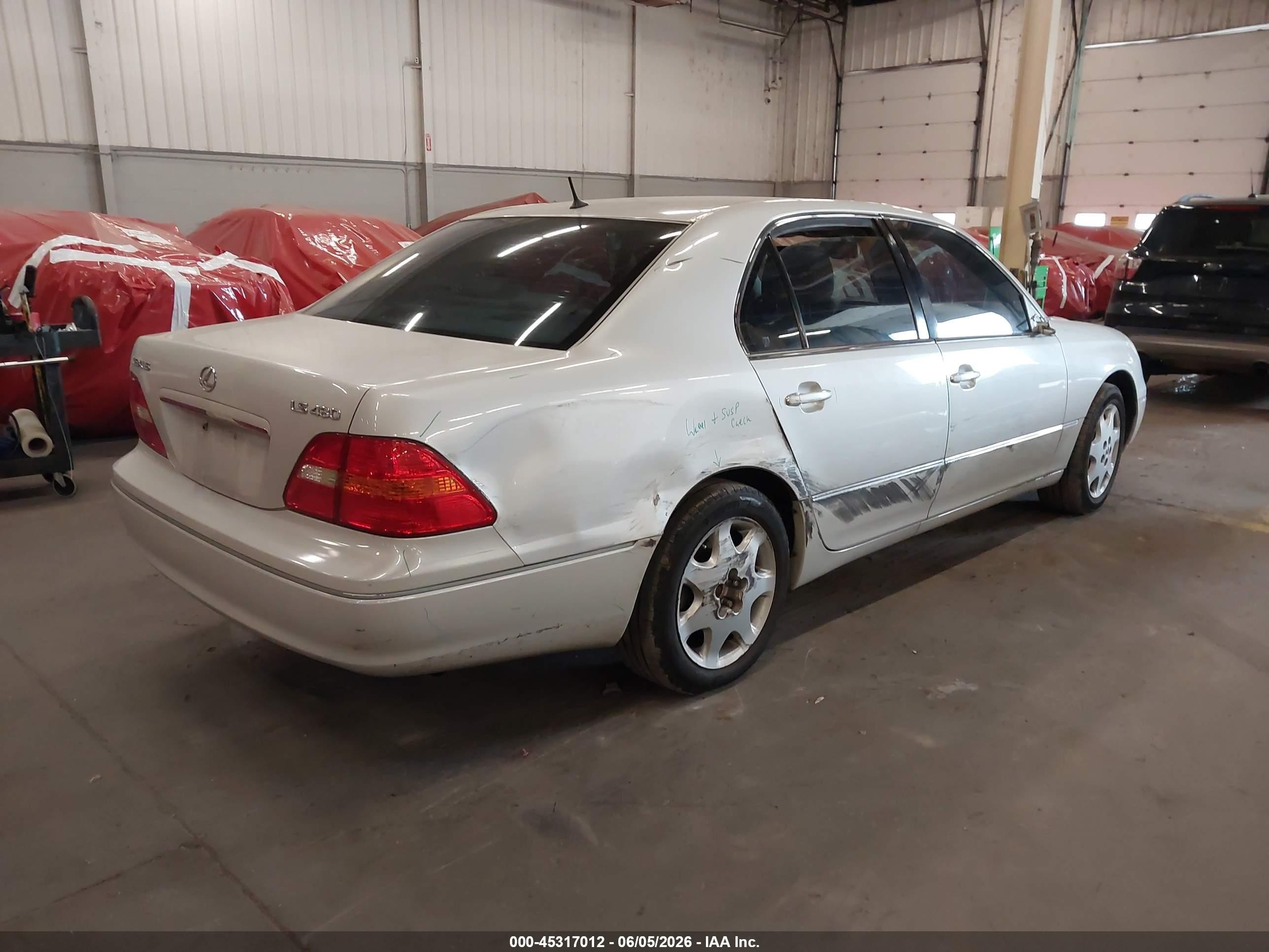 2003 Lexus Ls 430   White vin: JTHBN30F130123521