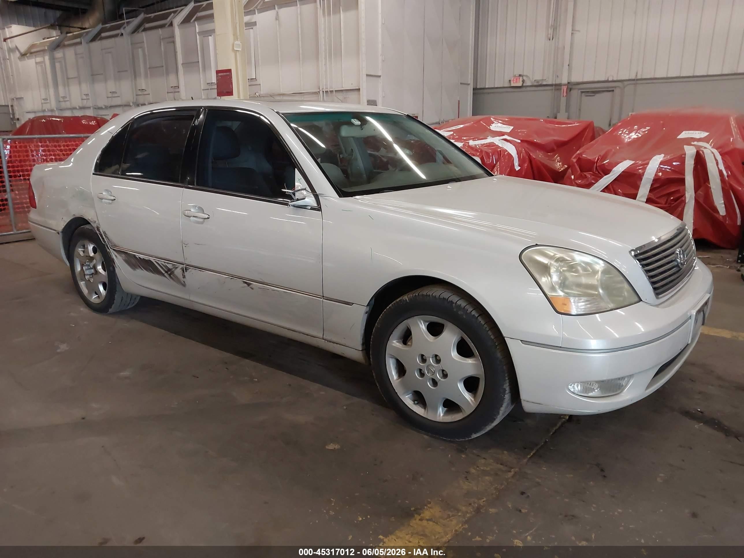 2003 Lexus Ls 430   White vin: JTHBN30F130123521