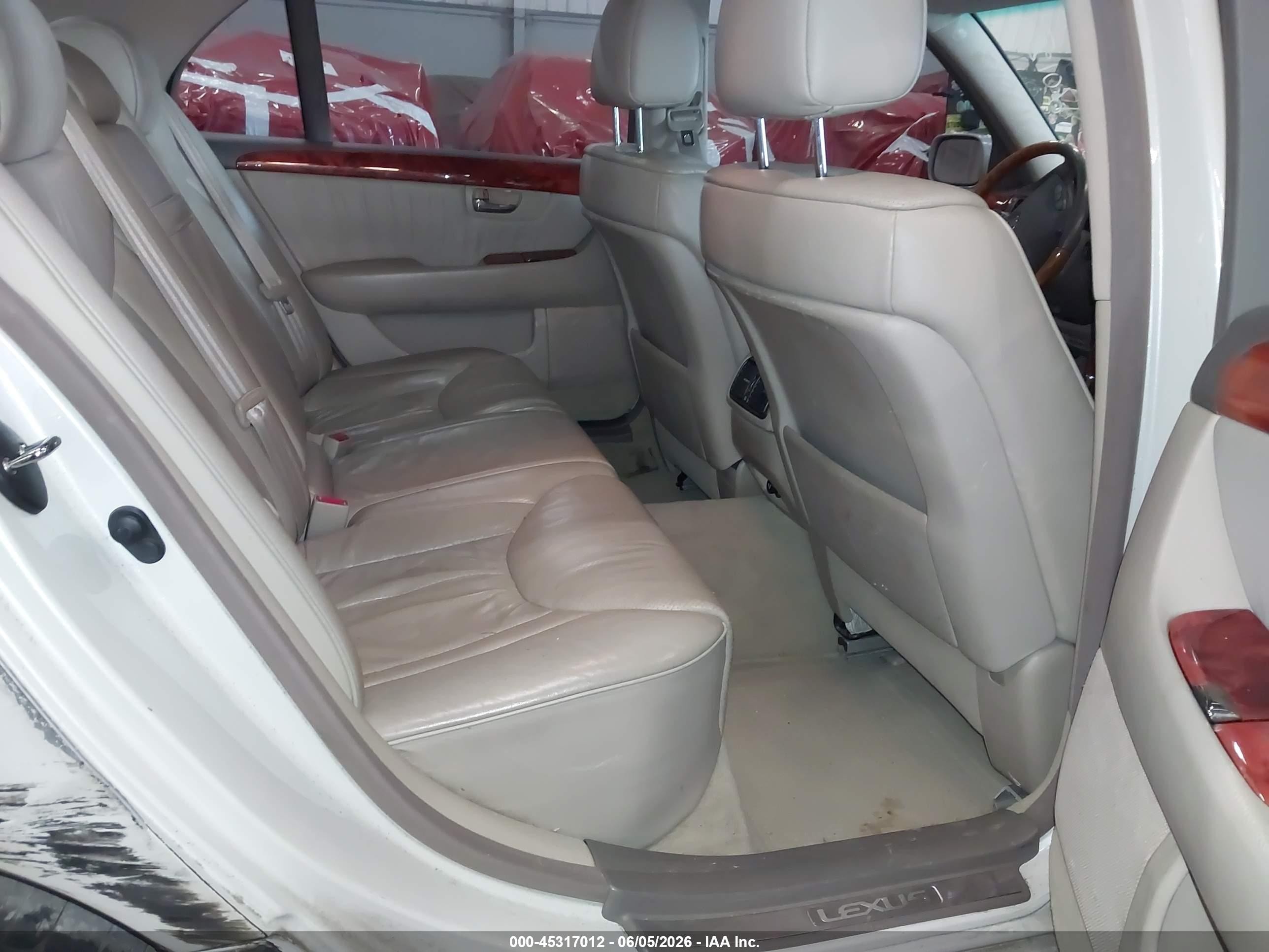 2003 Lexus Ls 430   White vin: JTHBN30F130123521