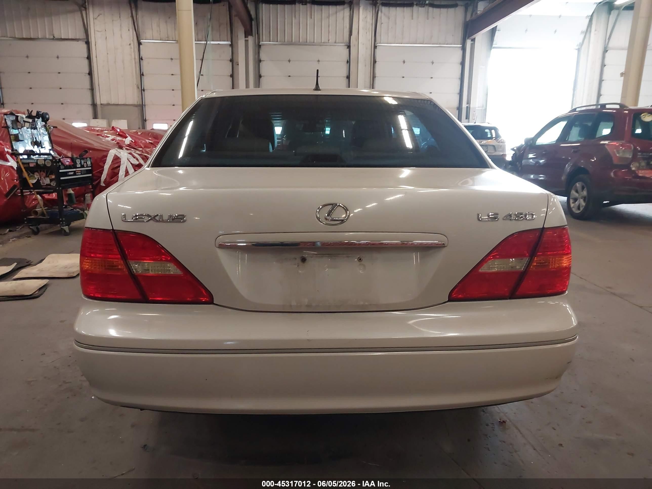 2003 Lexus Ls 430   White vin: JTHBN30F130123521