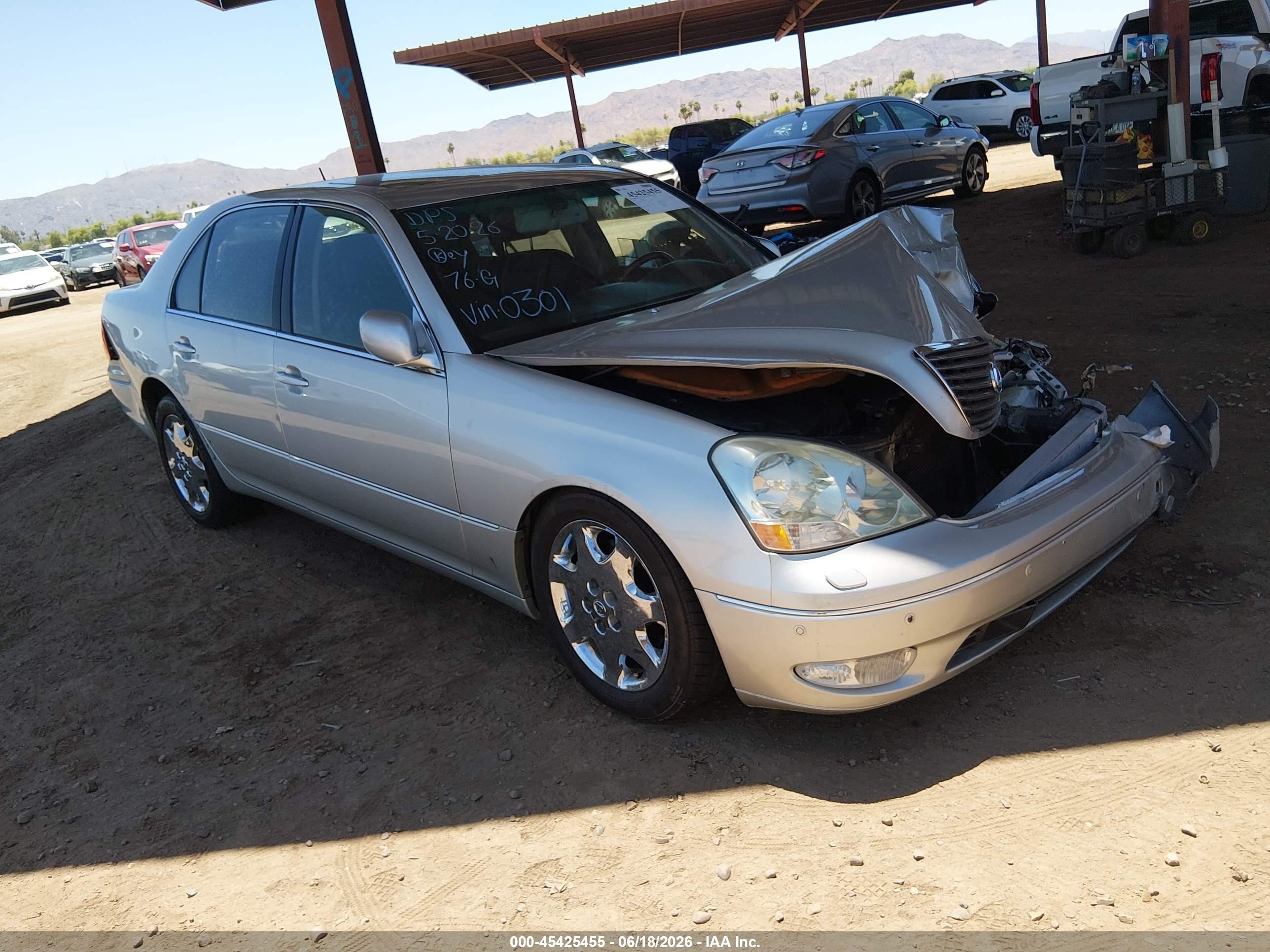 2001 Lexus Ls 430   Silver vin: JTHBN30F210020301