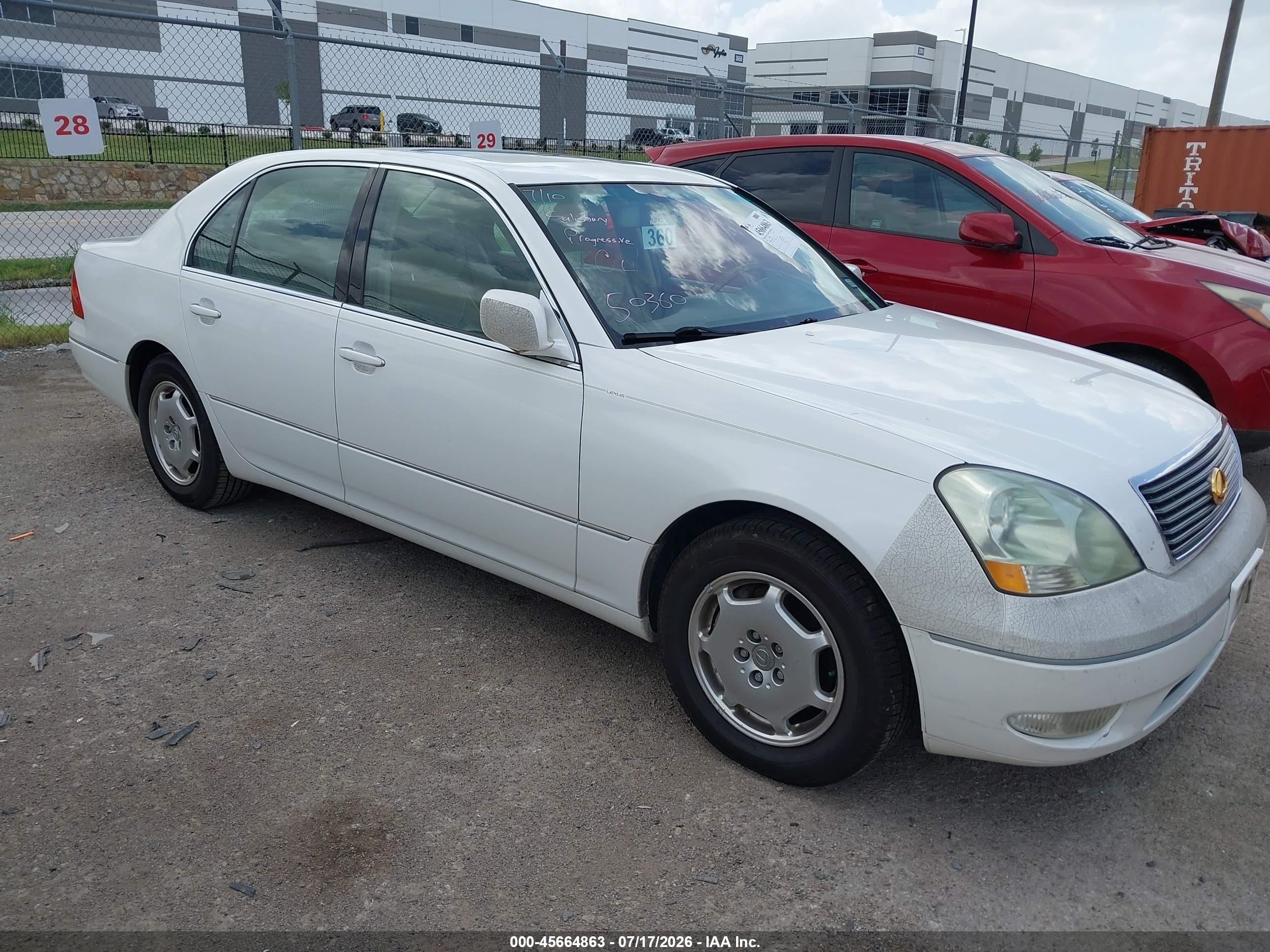 2001 Lexus Ls 430   Белый vin: JTHBN30F210050186