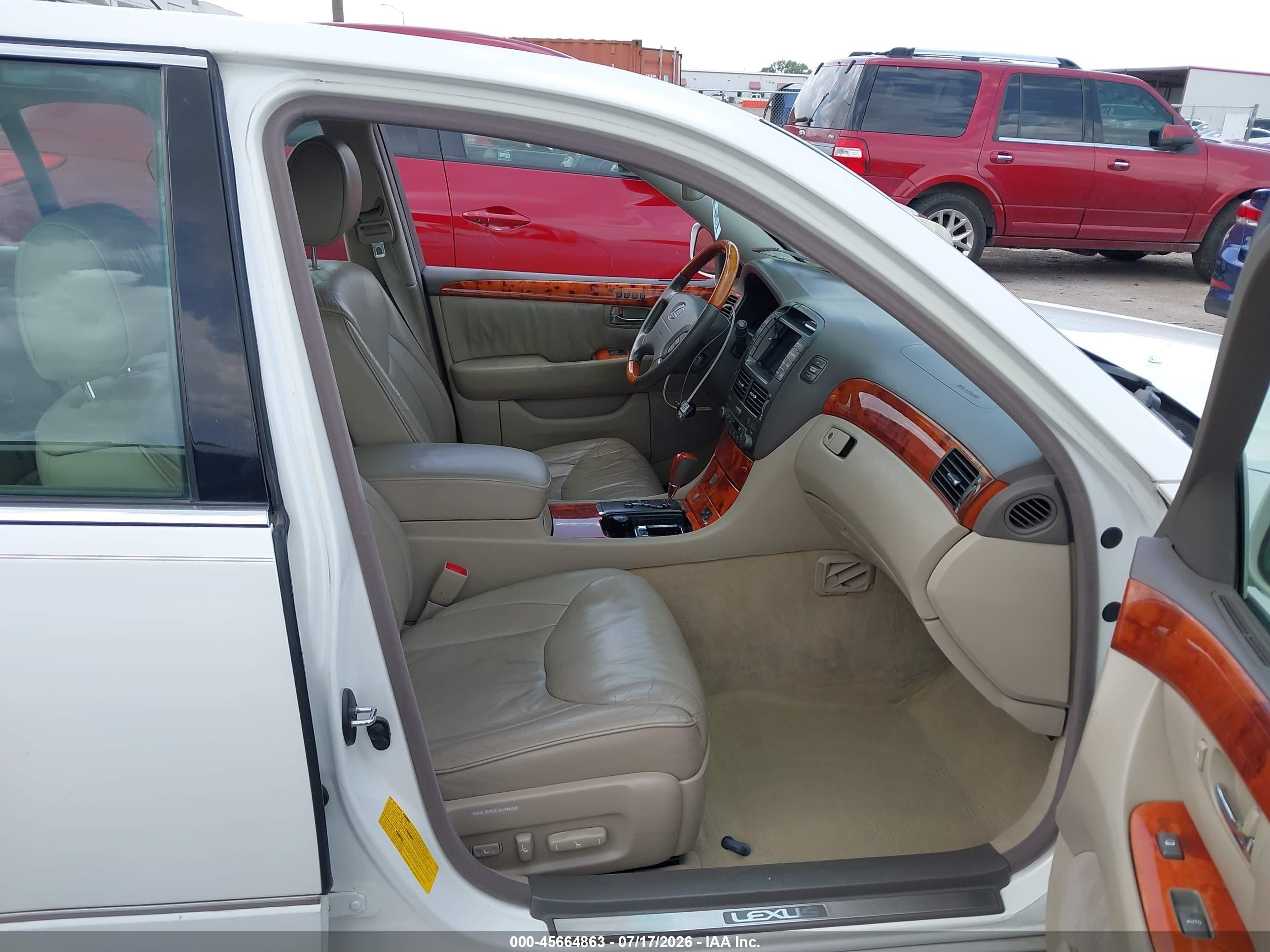 2001 Lexus Ls 430   White vin: JTHBN30F210050186