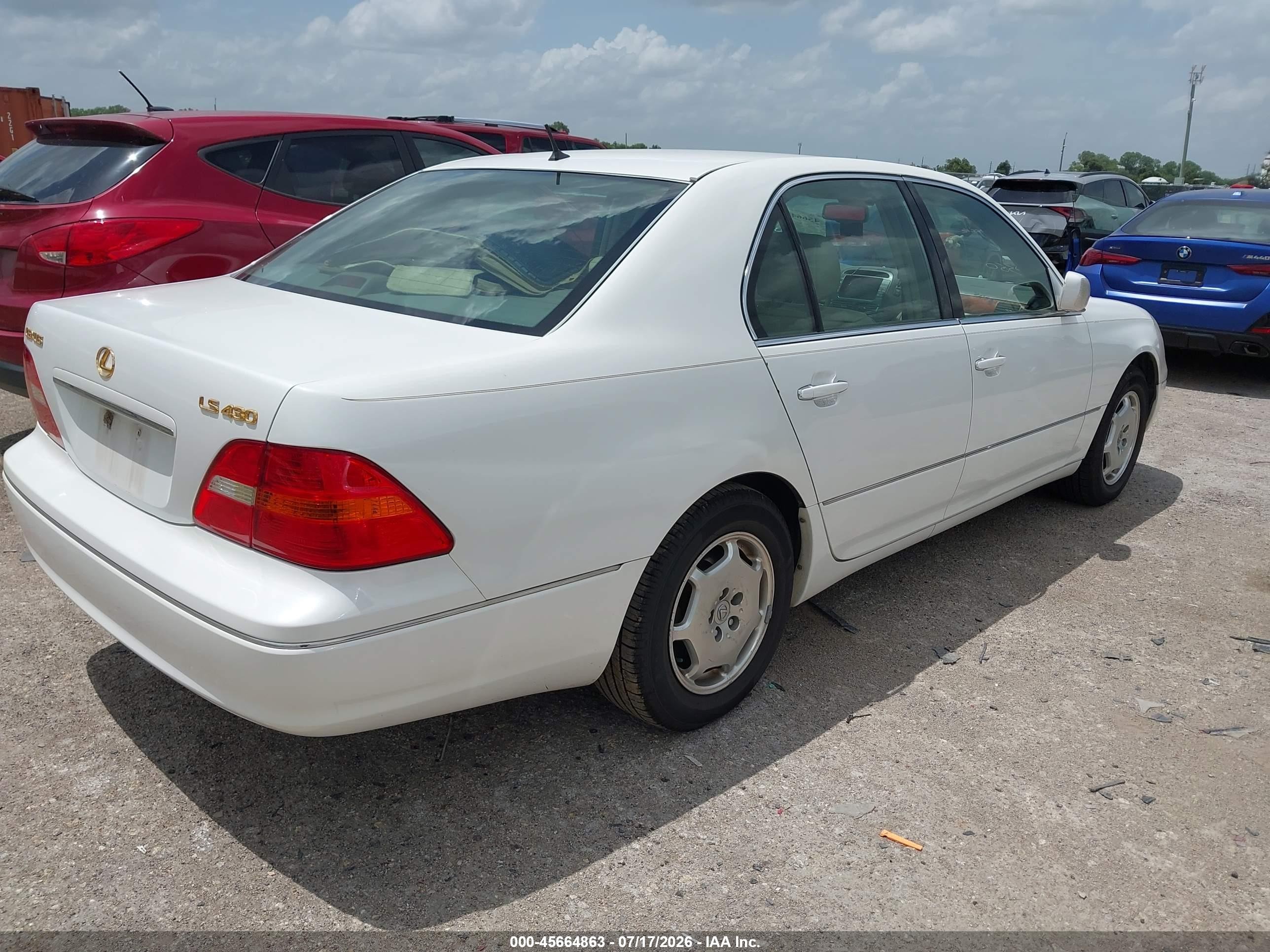 2001 Lexus Ls 430   White vin: JTHBN30F210050186