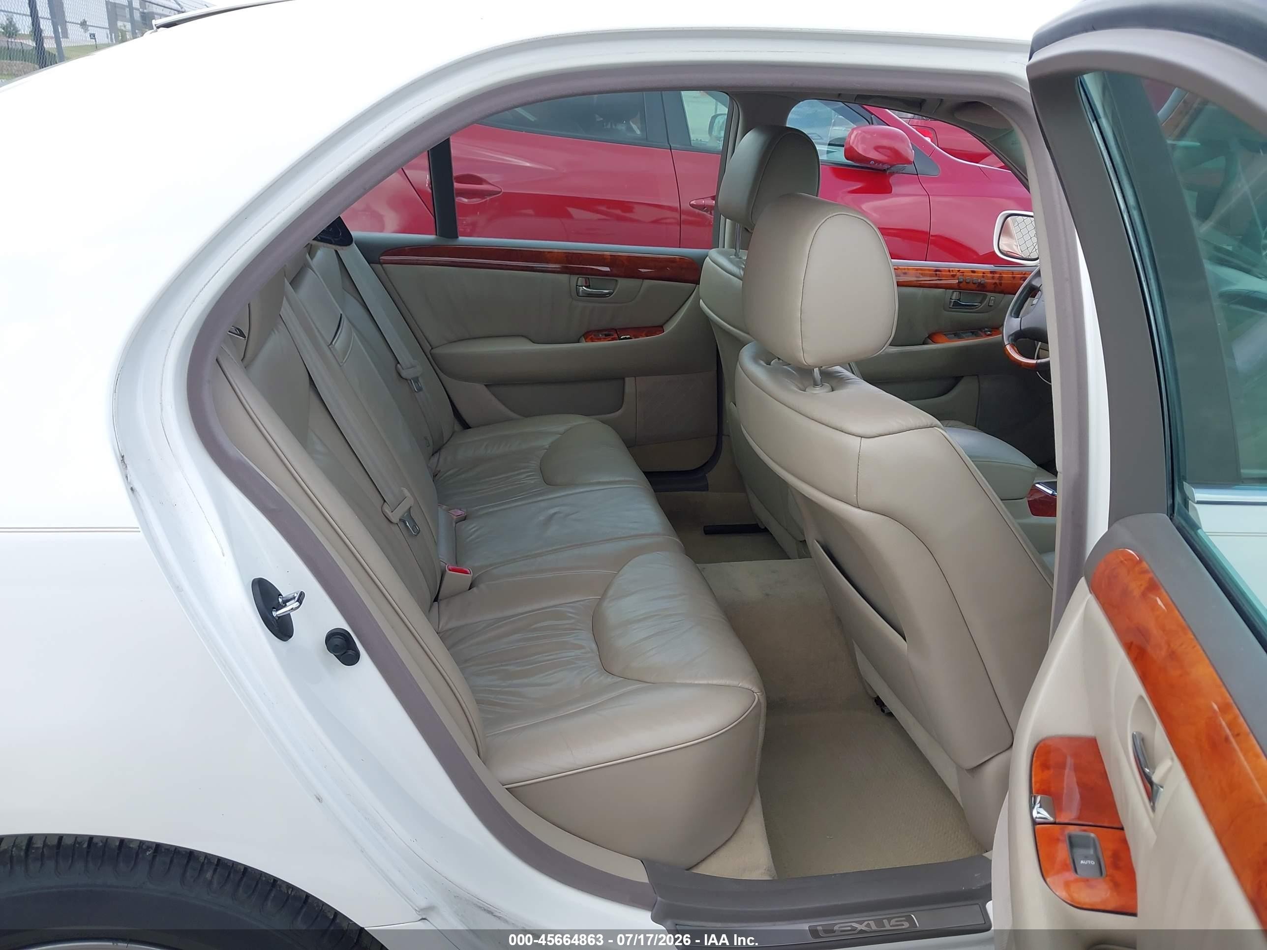 2001 Lexus Ls 430   White vin: JTHBN30F210050186