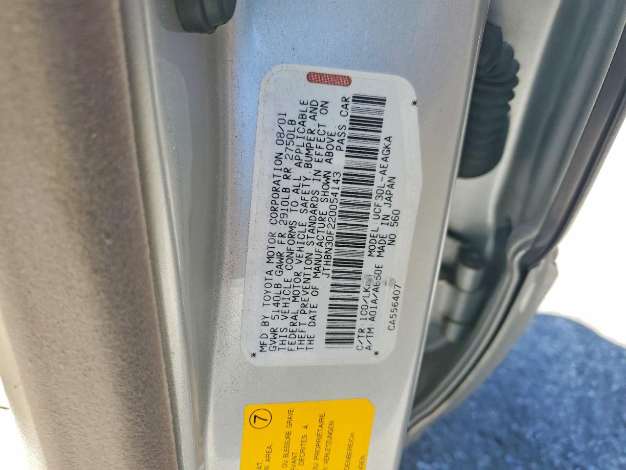 2002 Lexus Ls 430 Silver vin: JTHBN30F220054143